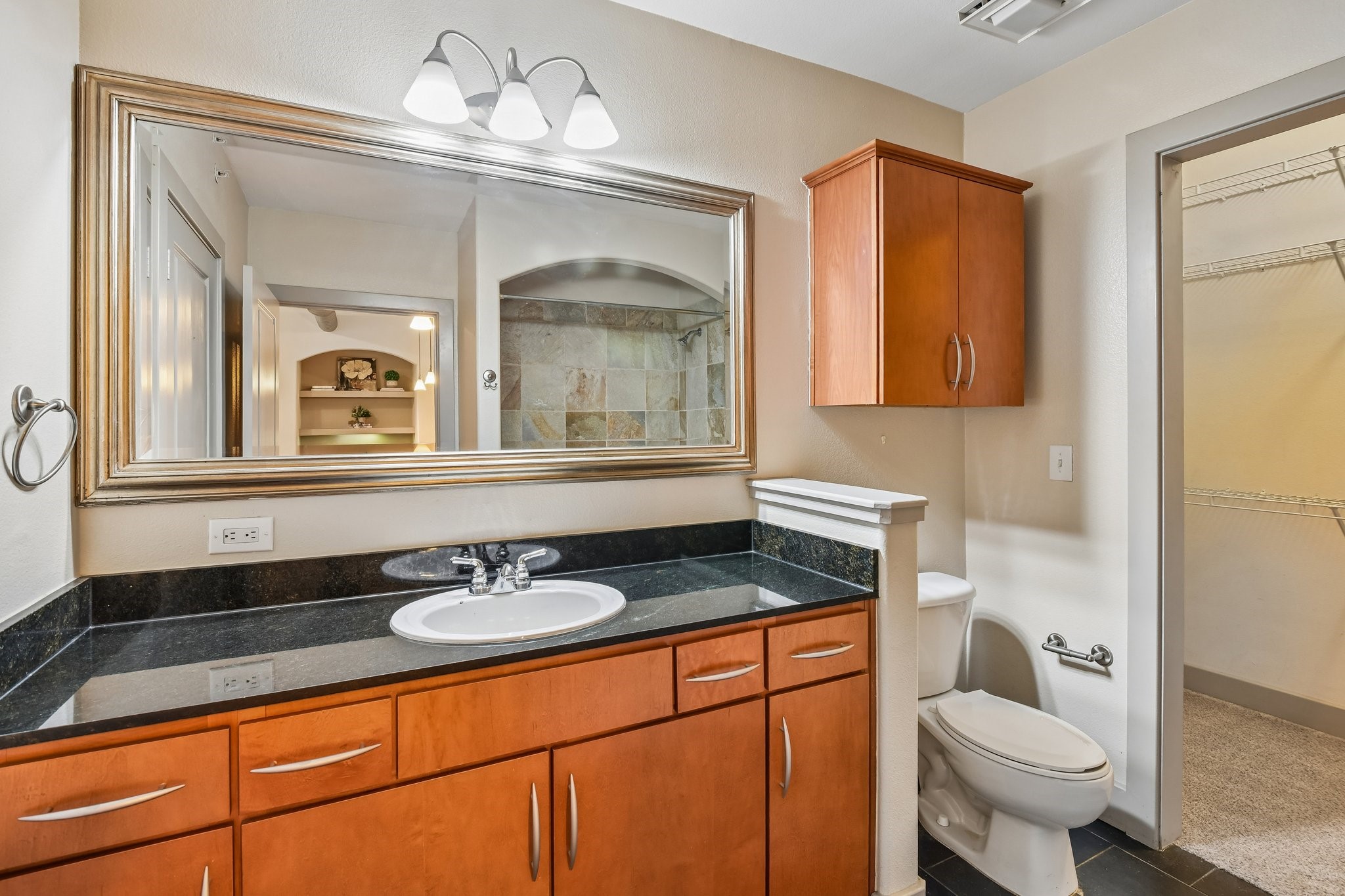 Large vanity in the secondary bedroom