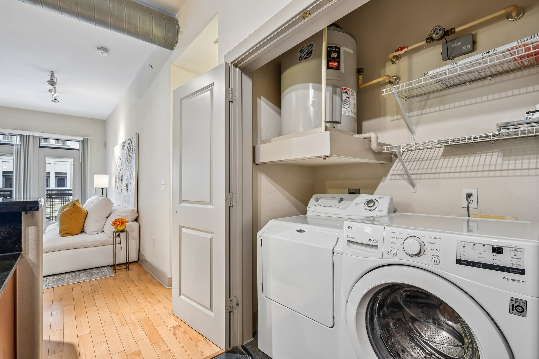 Full size washer and dryer included