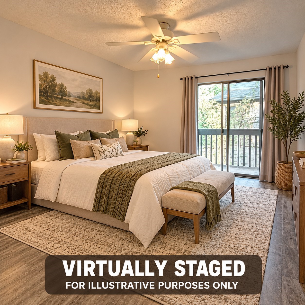 Virtual staged to give you an idea of how cozy this room would be for you to enjoy.