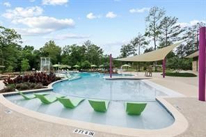 Take advantage of the resort-style community pool,
featuring a beach-entry shallow end with built-in
loungers for the ultimate relaxation. The beautifully
maintained facility includes ample sunshade and
lush landscaping, offering a vacation-like
atmosphere just steps from home.