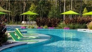A massive, sparkling blue pool serves as the
communitys center for relaxation. Featuring a
beach-entry (zero- entry) design, dedicated lap
lanes, and plenty of room for lounging, it offers a
true vacation-at-home feel.