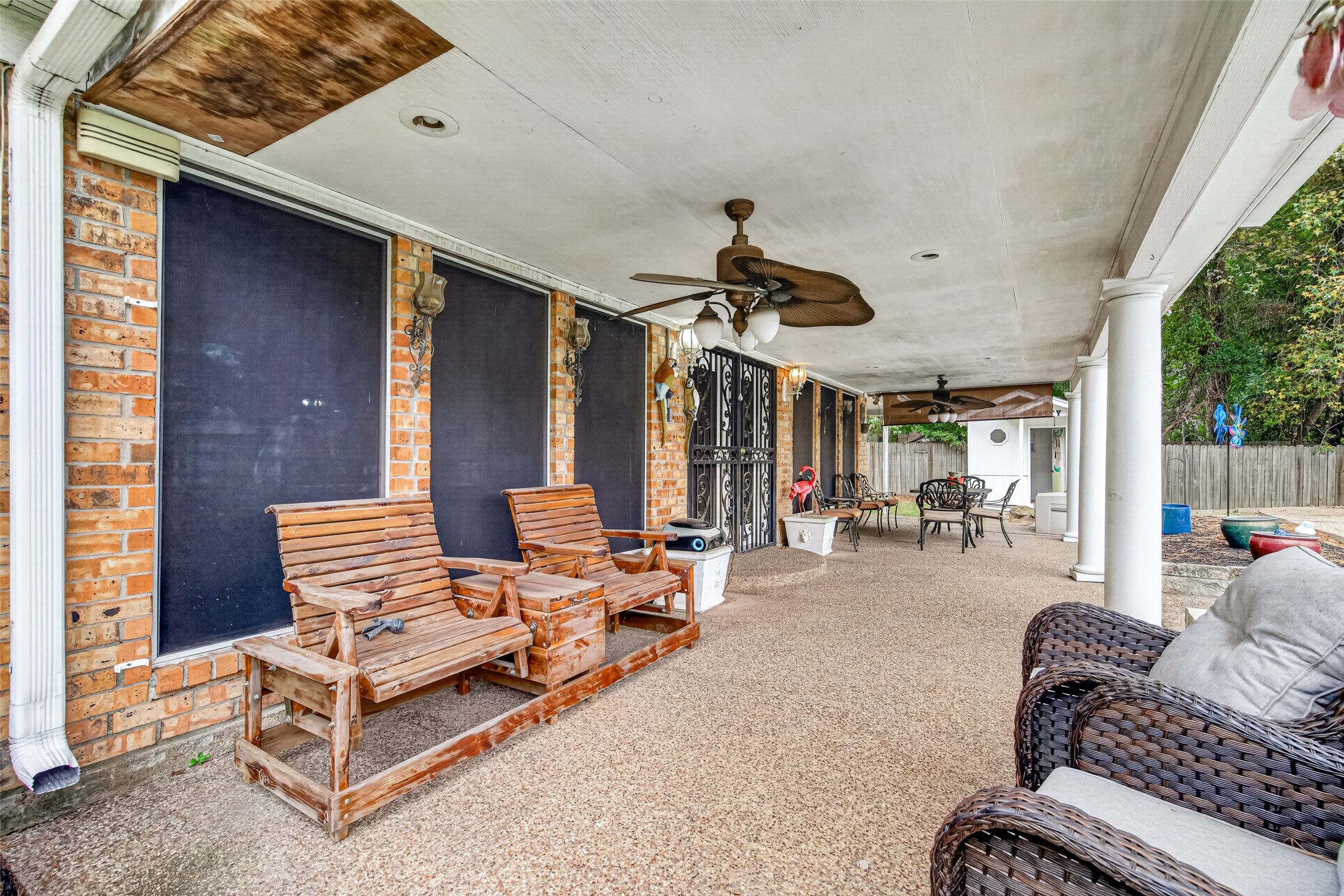 COVERED PATIO OVERLOOKING POOL