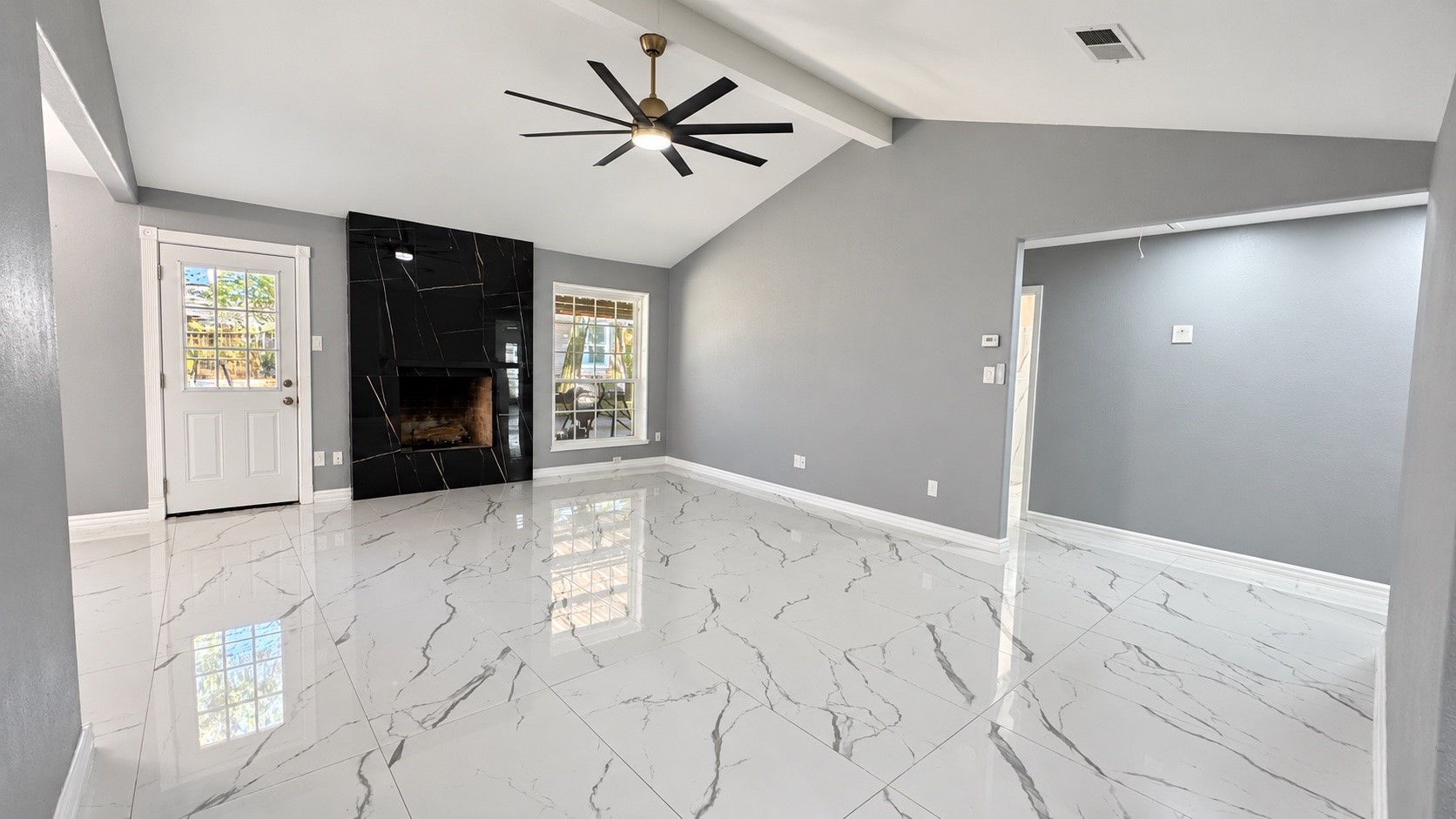 High ceilings living room