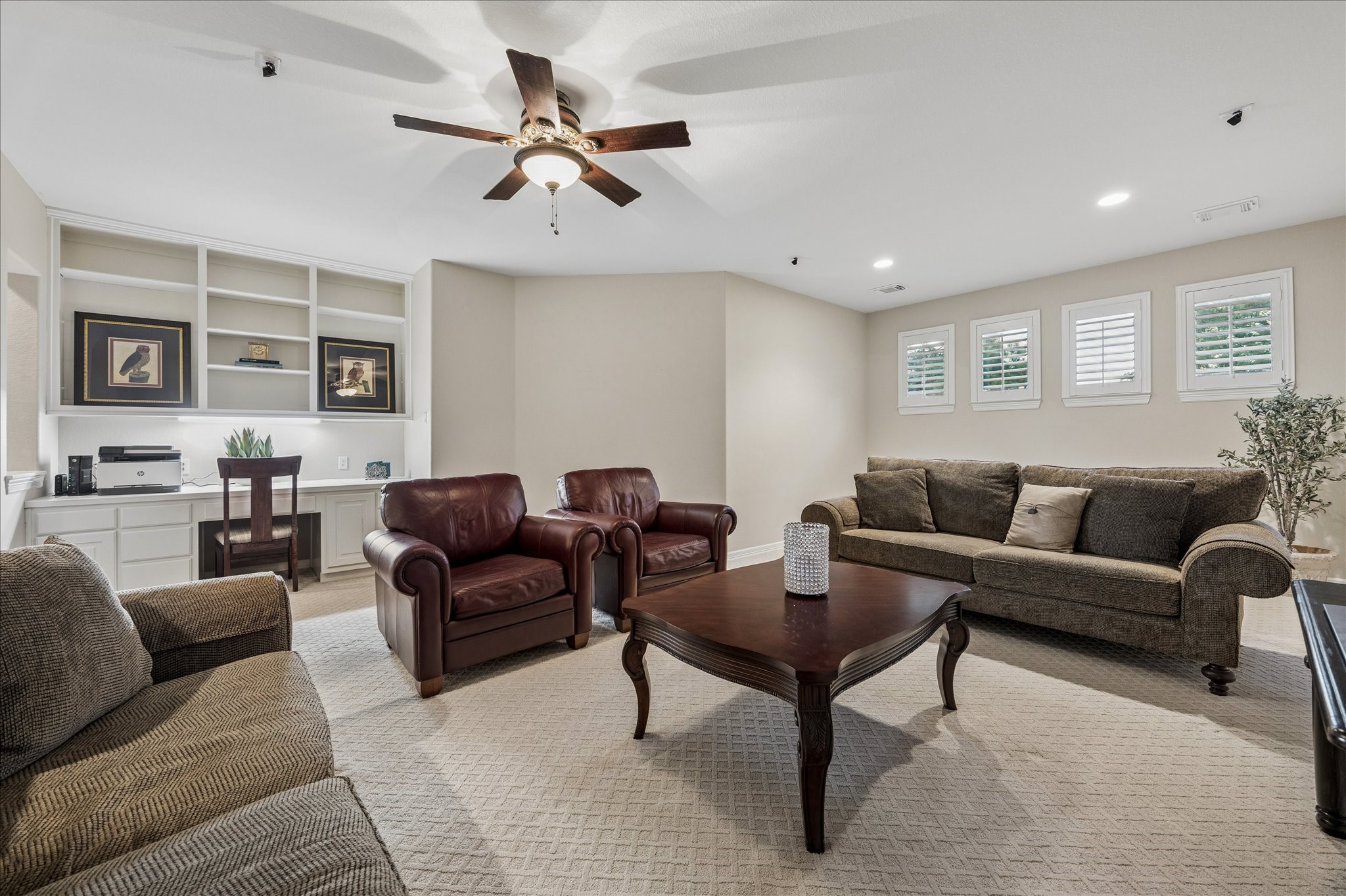 Large game room has enough space to be an exercise room, sitting area, music room, and study combined.