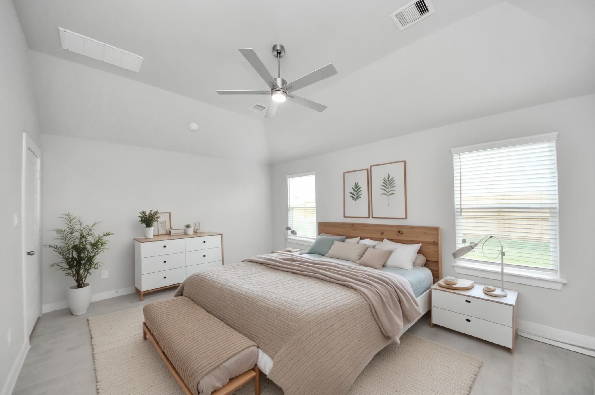Virtually Staged - Primary Bedroom. Sample photo of completed home with similar floor plan. Actual colors and selections may vary.