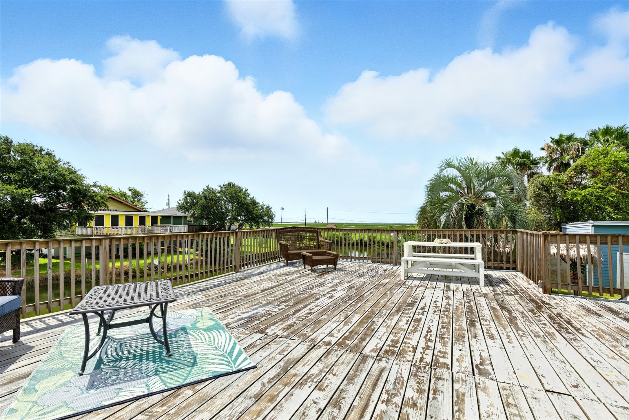 another view of upper deck with water views