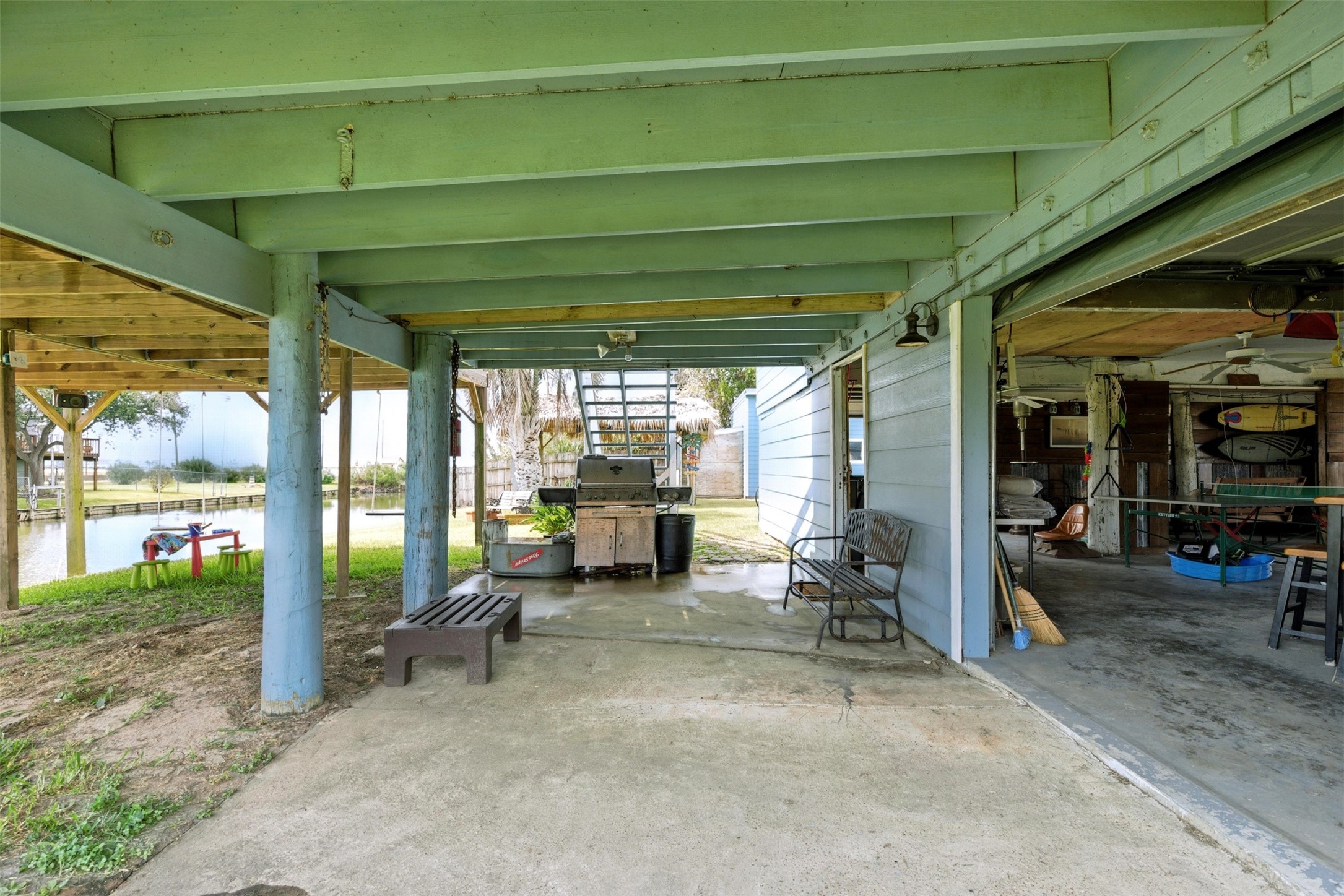 concrete slab under the home
