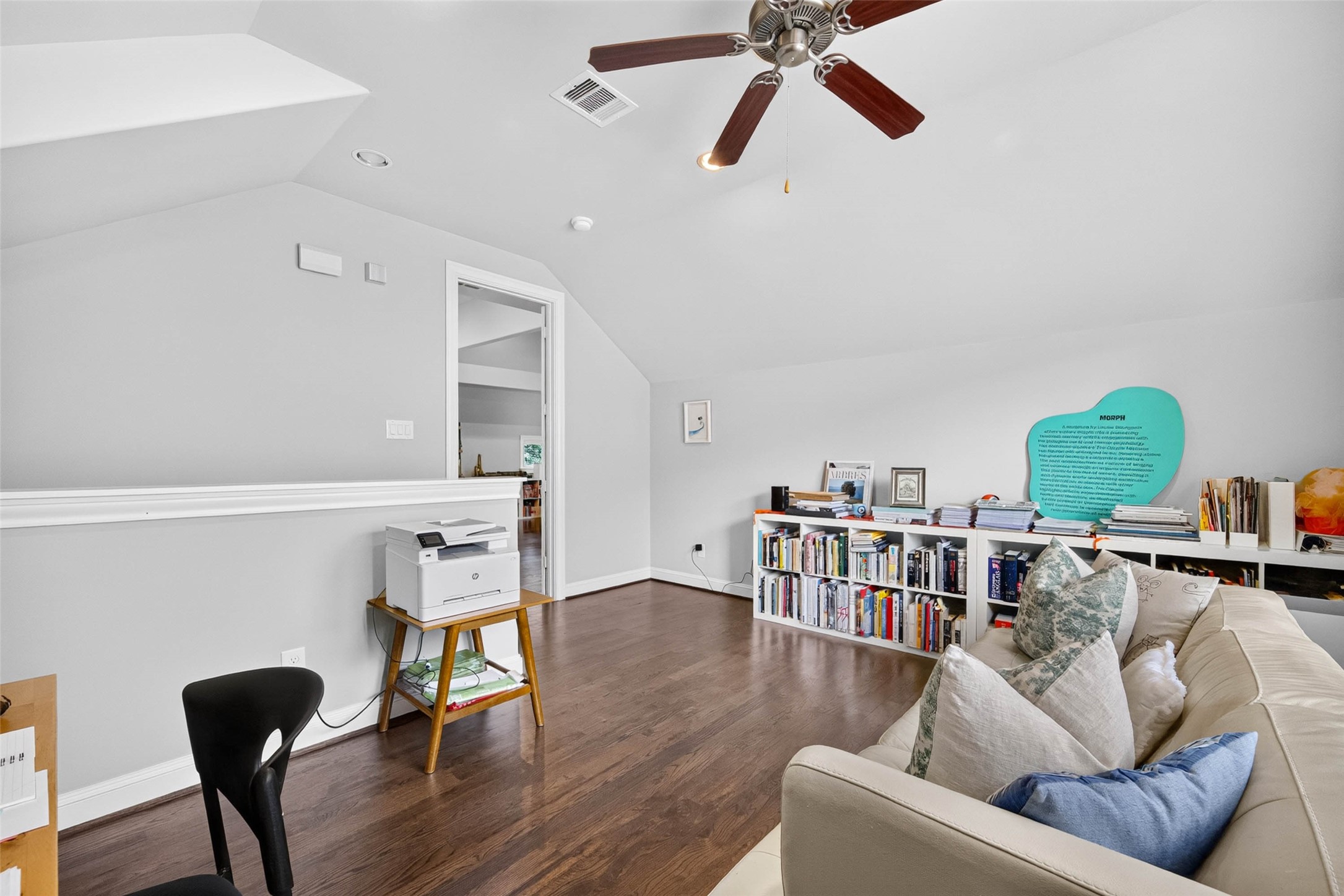 A different view of this flex space located just off the primary bedroom.