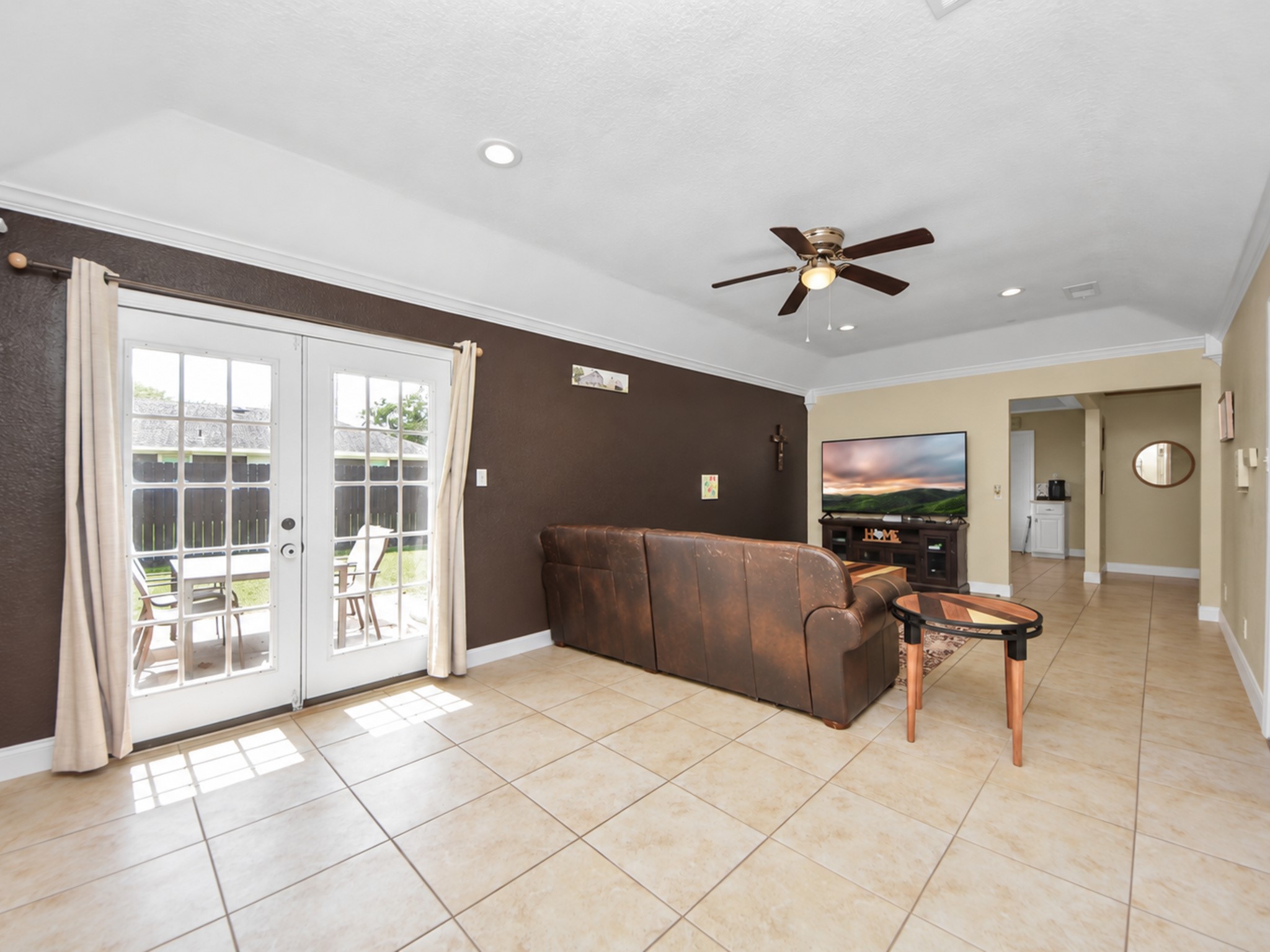 Guest house living area great for rentals or family staying during special times!