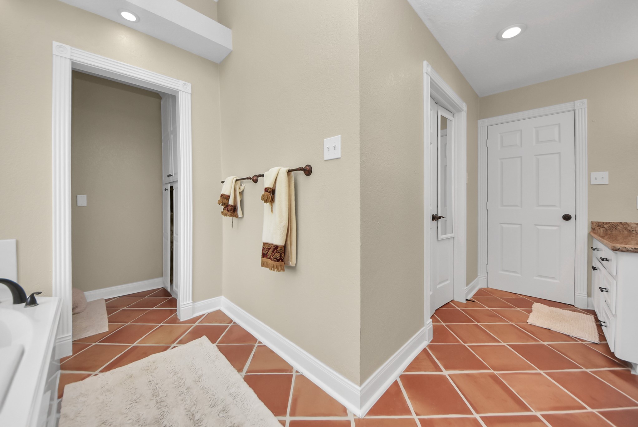 Main house master bathroom downstairs!