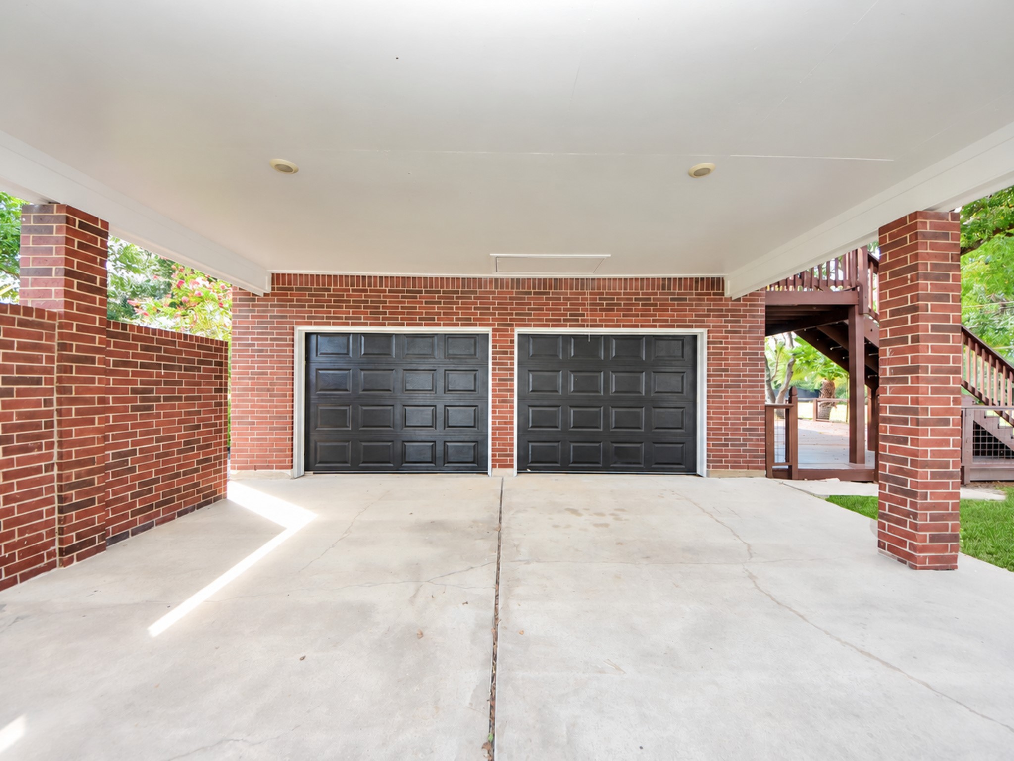 attached 2 car garage and 2- carport