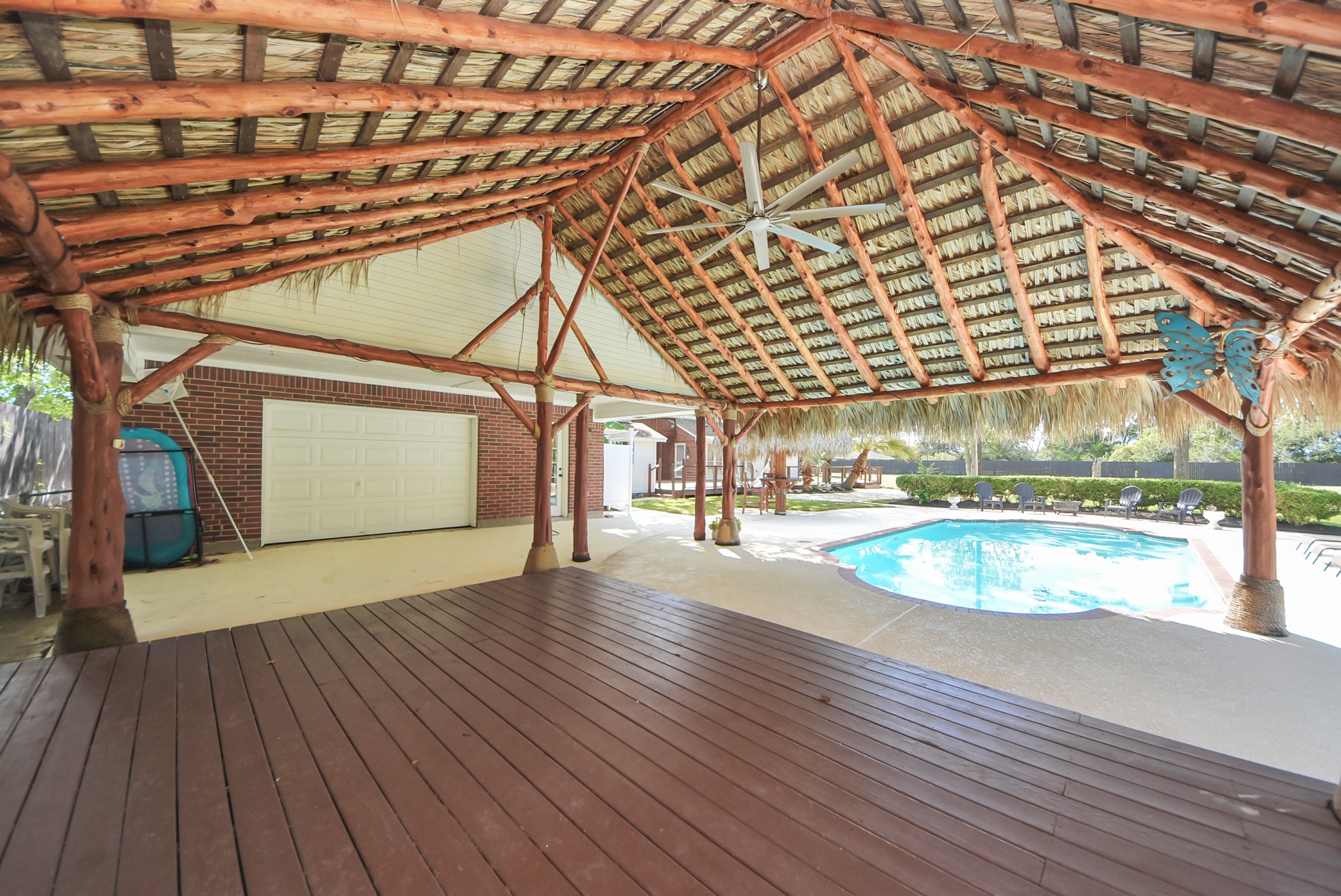 This big palapa porch perfect for those friends and family gatherings!