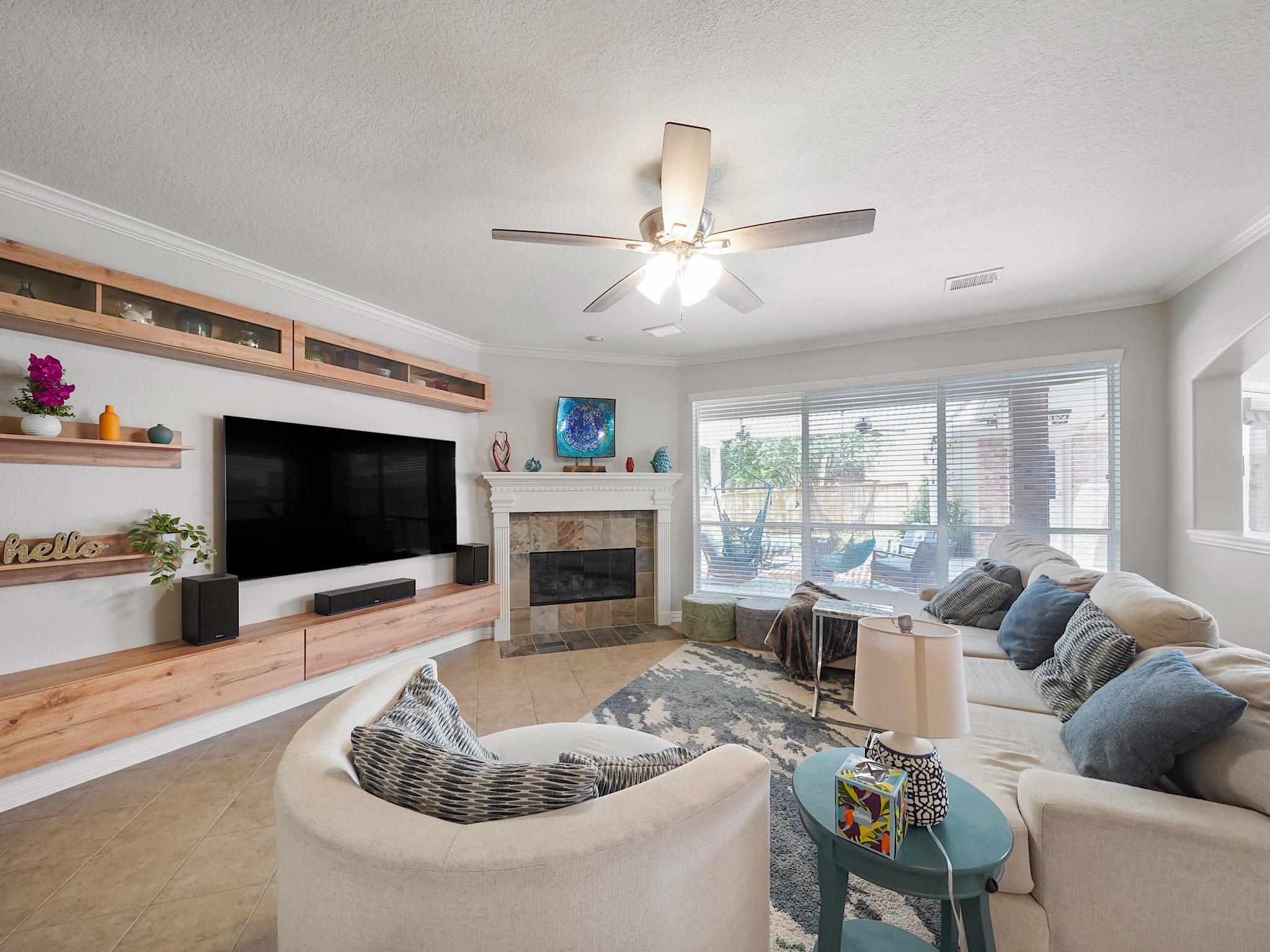 Spacious area create a comfortable living space designed for both entertaining and everyday enjoyment.