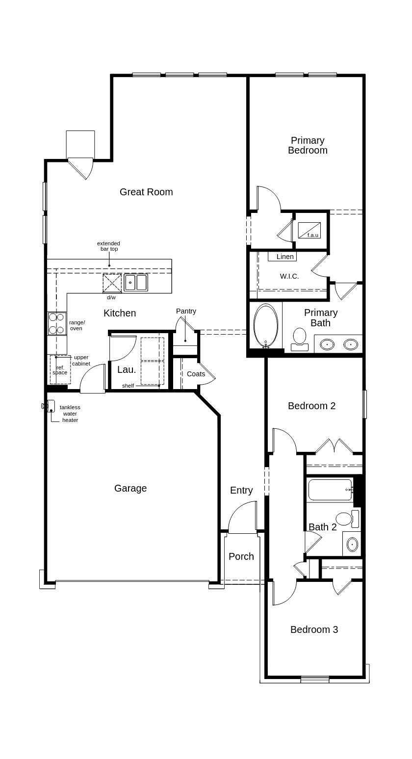 This floor plan features 3 bedrooms, 2 full baths, and over 1,400 square feet of living space. This floor plan features 3 bedrooms, 2 full baths, and over 1,400 square feet of living space.