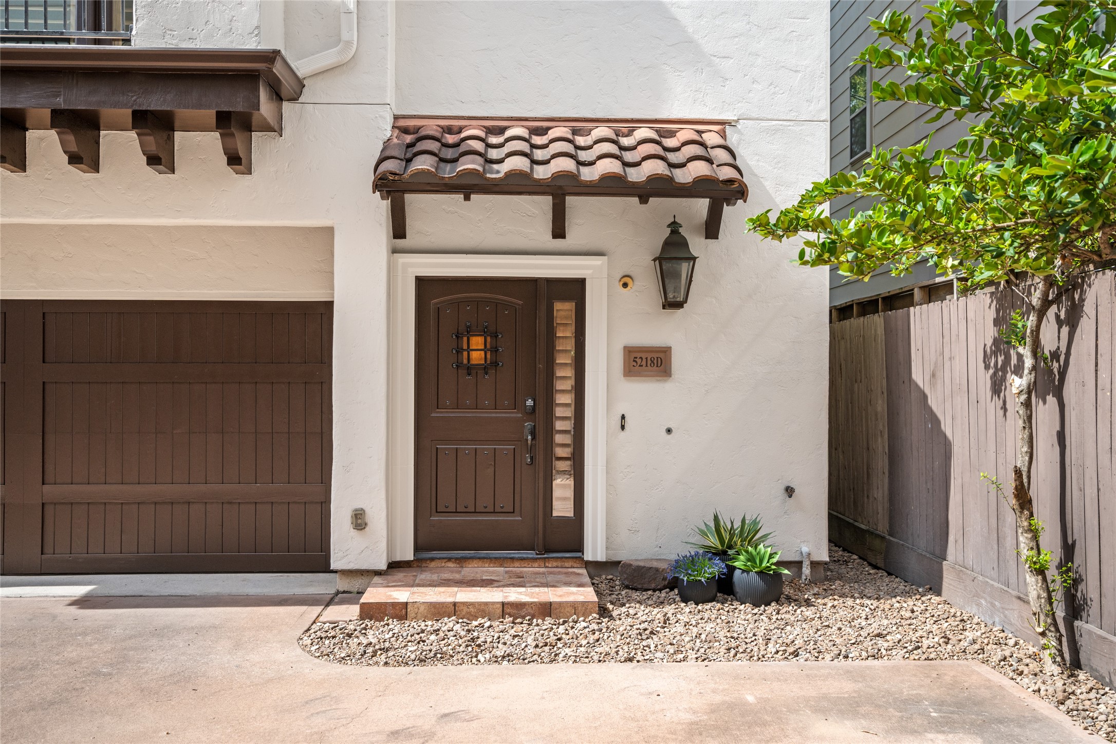 Easy maintenance landscaping.