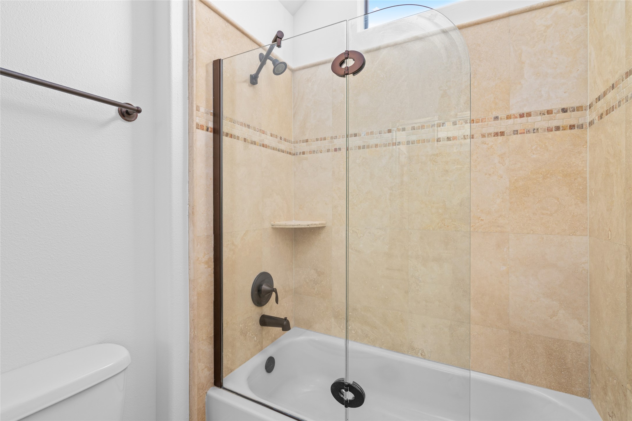 First-floor full bathroom with shower/tub combo.
