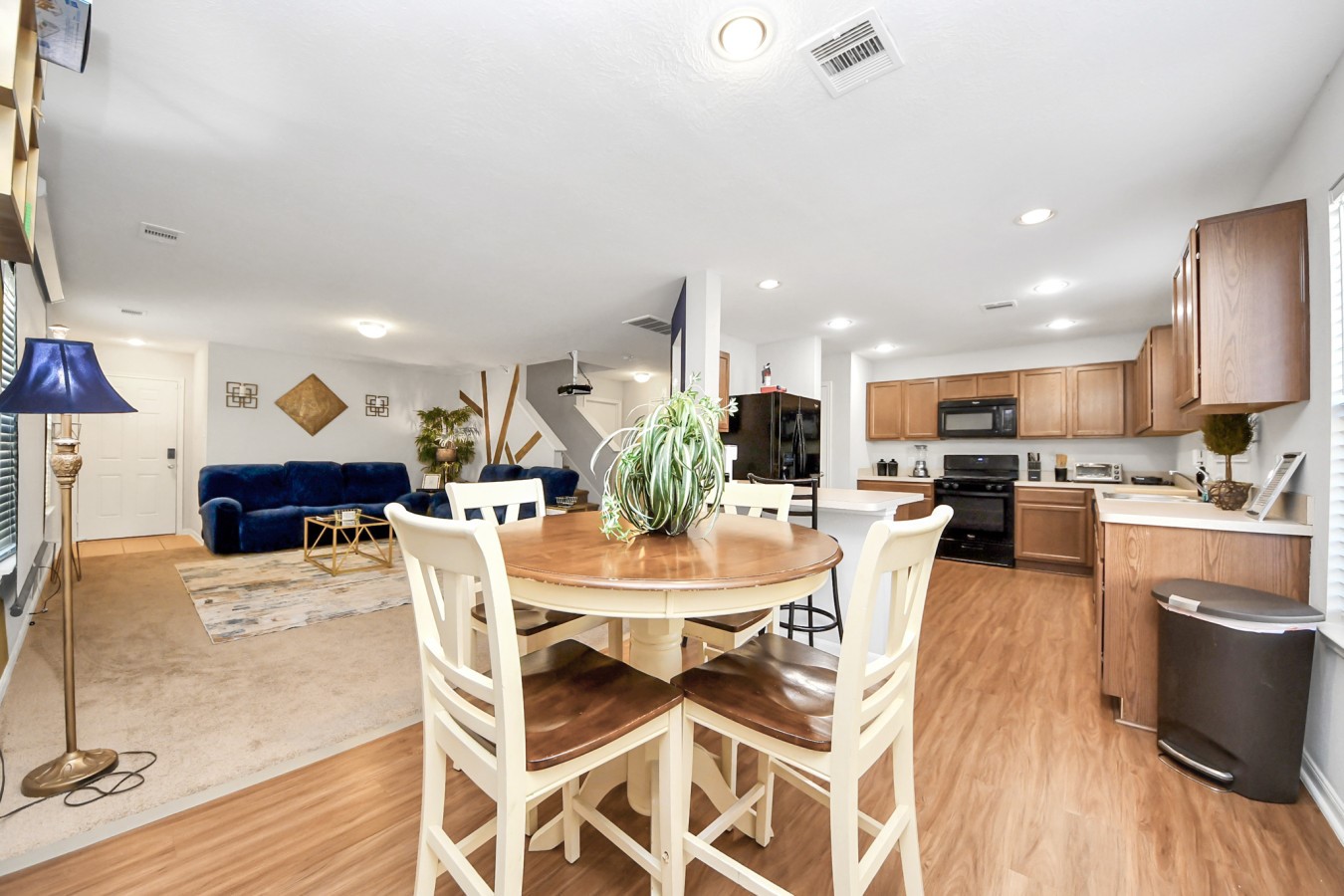 Dining area open to kitchen and living