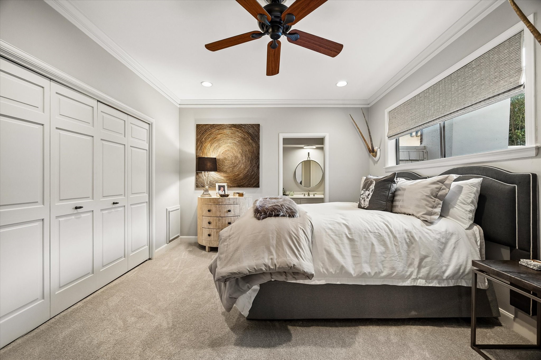The Guest Suites feature recent carpet, large Closets, and...