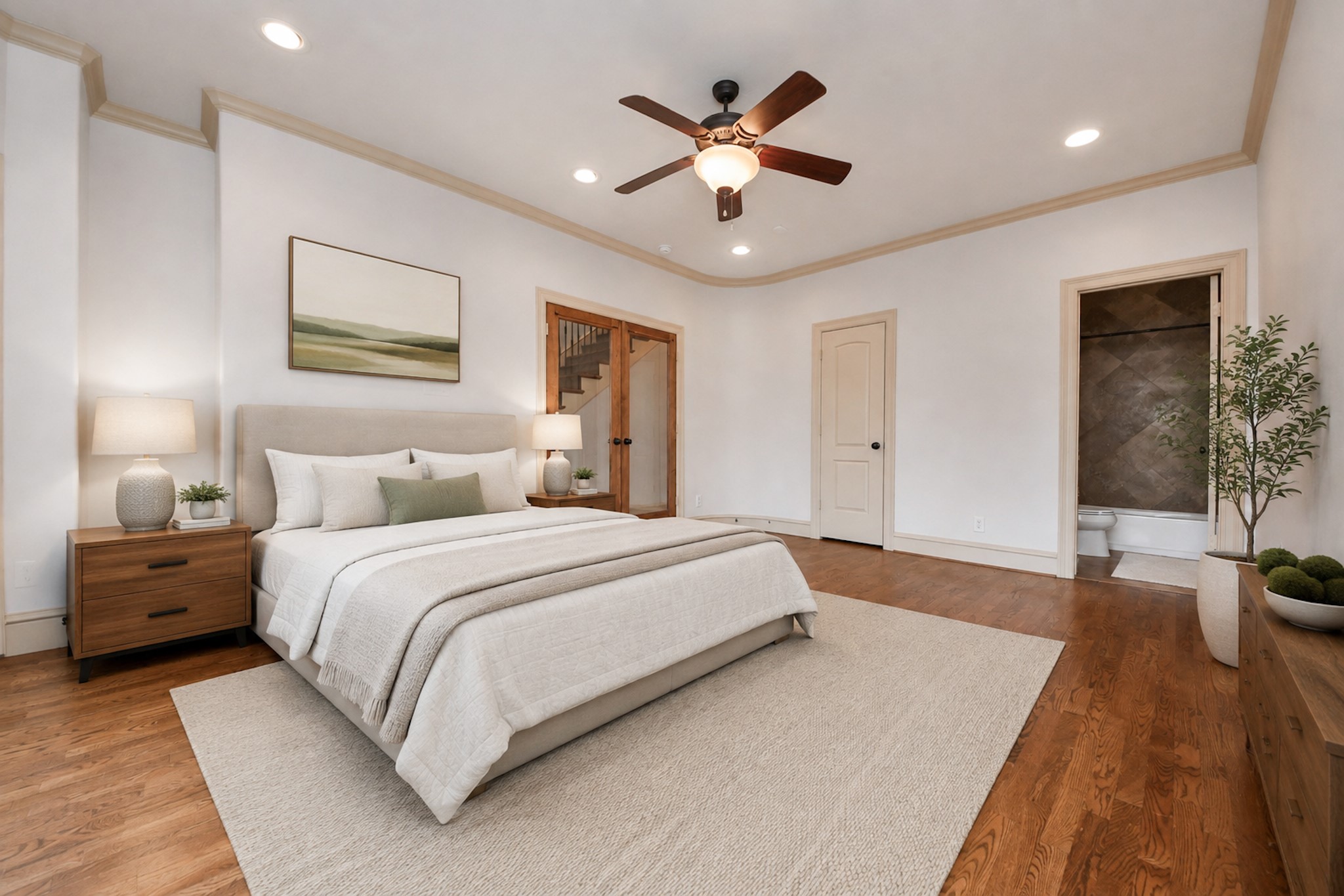 VIRTUAL STAGING OF FIRST FLOOR BEDROOM.