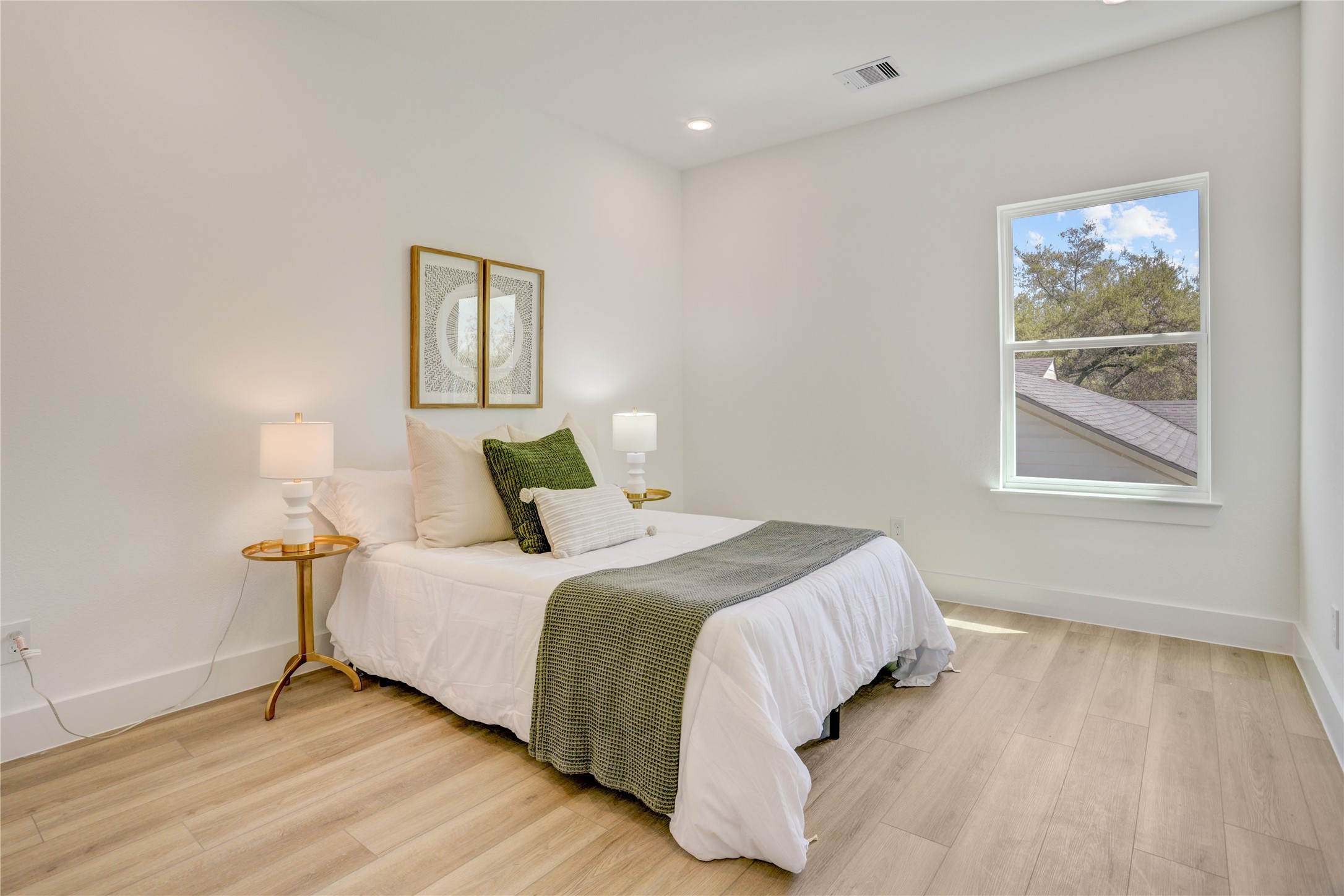 The 10x11 3rd bedroom has a large wall closet.