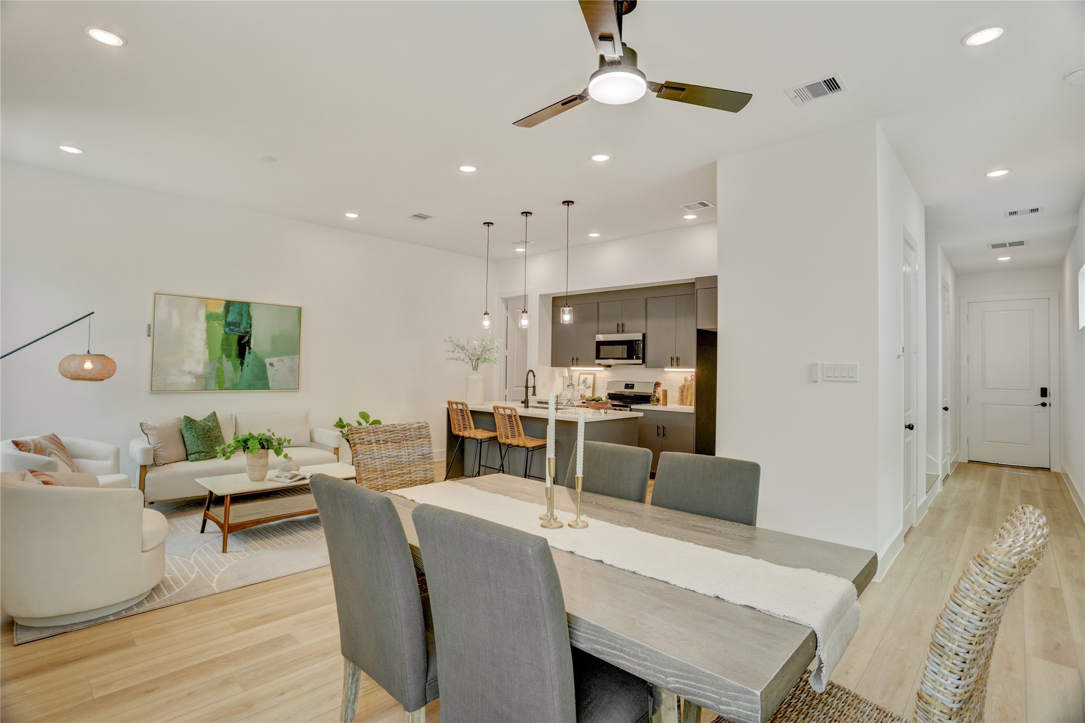 The home has recessed LED lighting throughout.