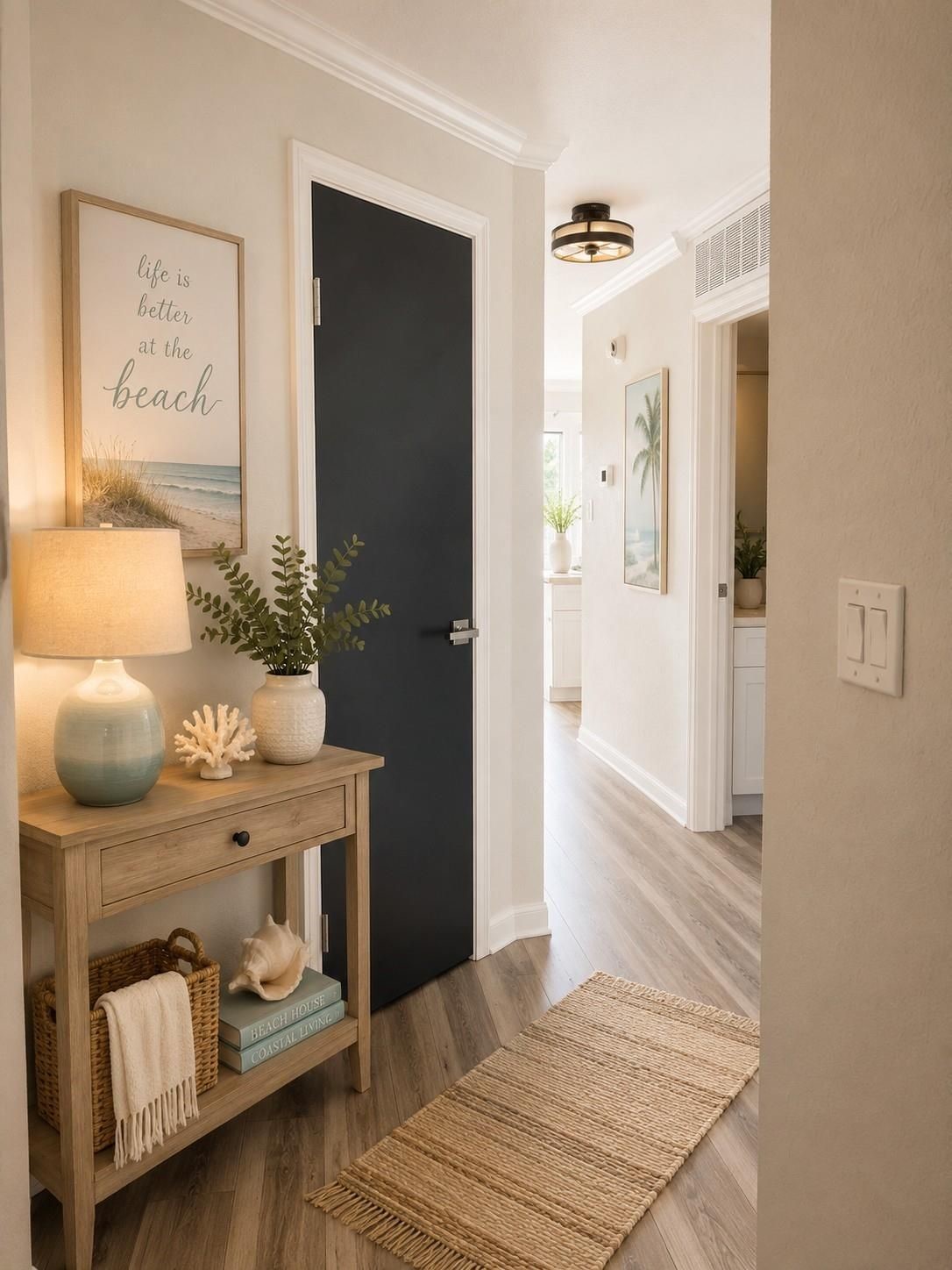 Virtually staged entrance