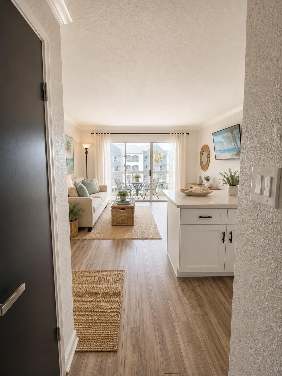 Virtually staged photo of entrance