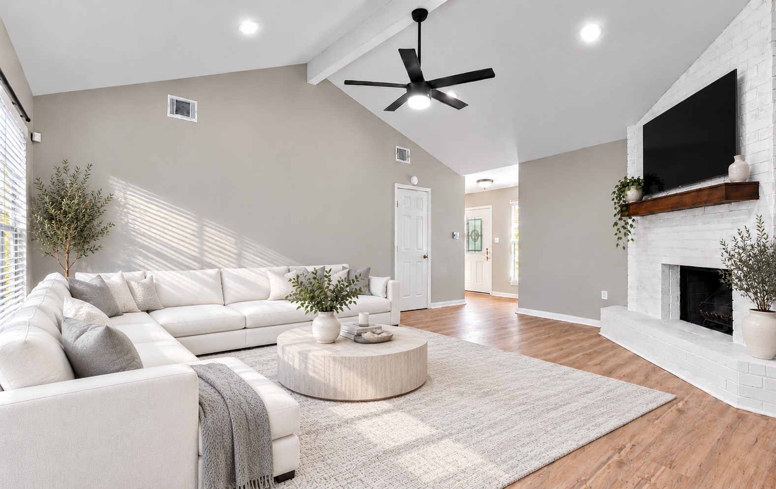 The living room has lots of space!
*This photo has been virtually staged*