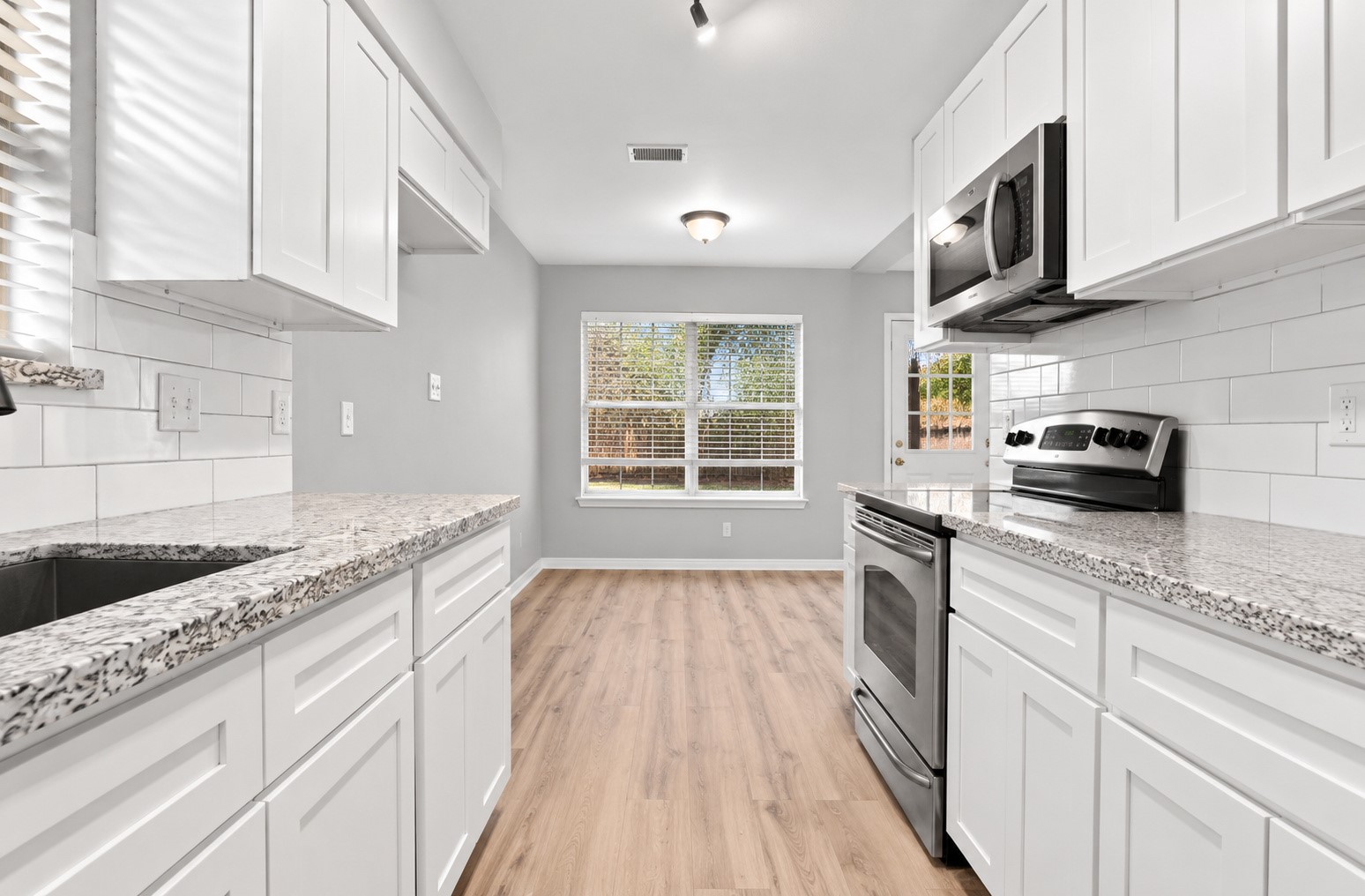 Another angle of the kitchen to the dining room!
