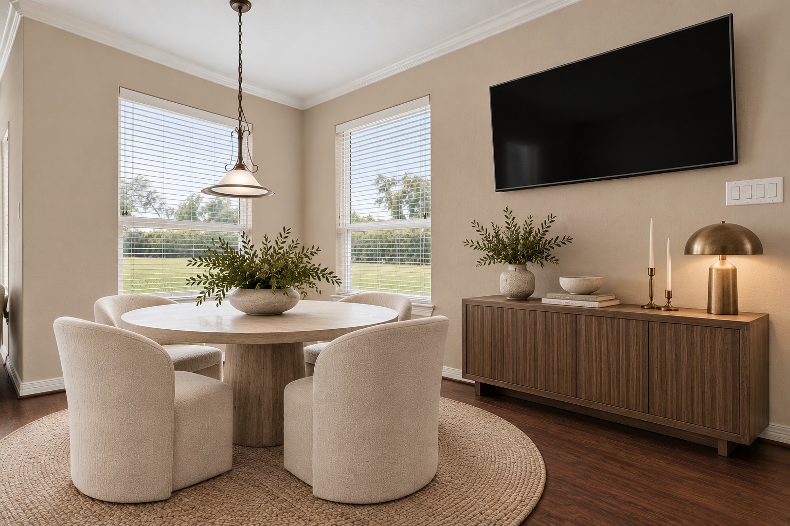 Virtually staged casual dining