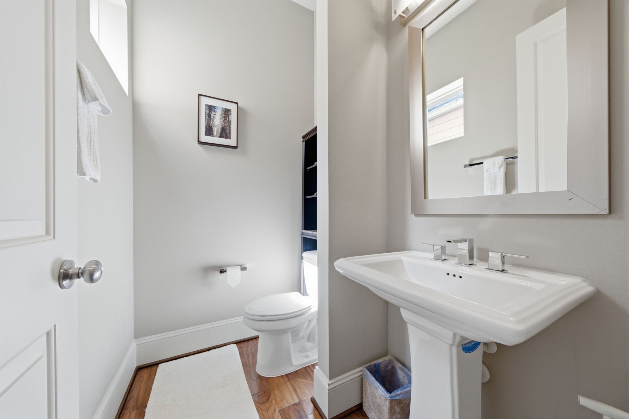 Half bathroom for your guests located conveniently on the second floor.