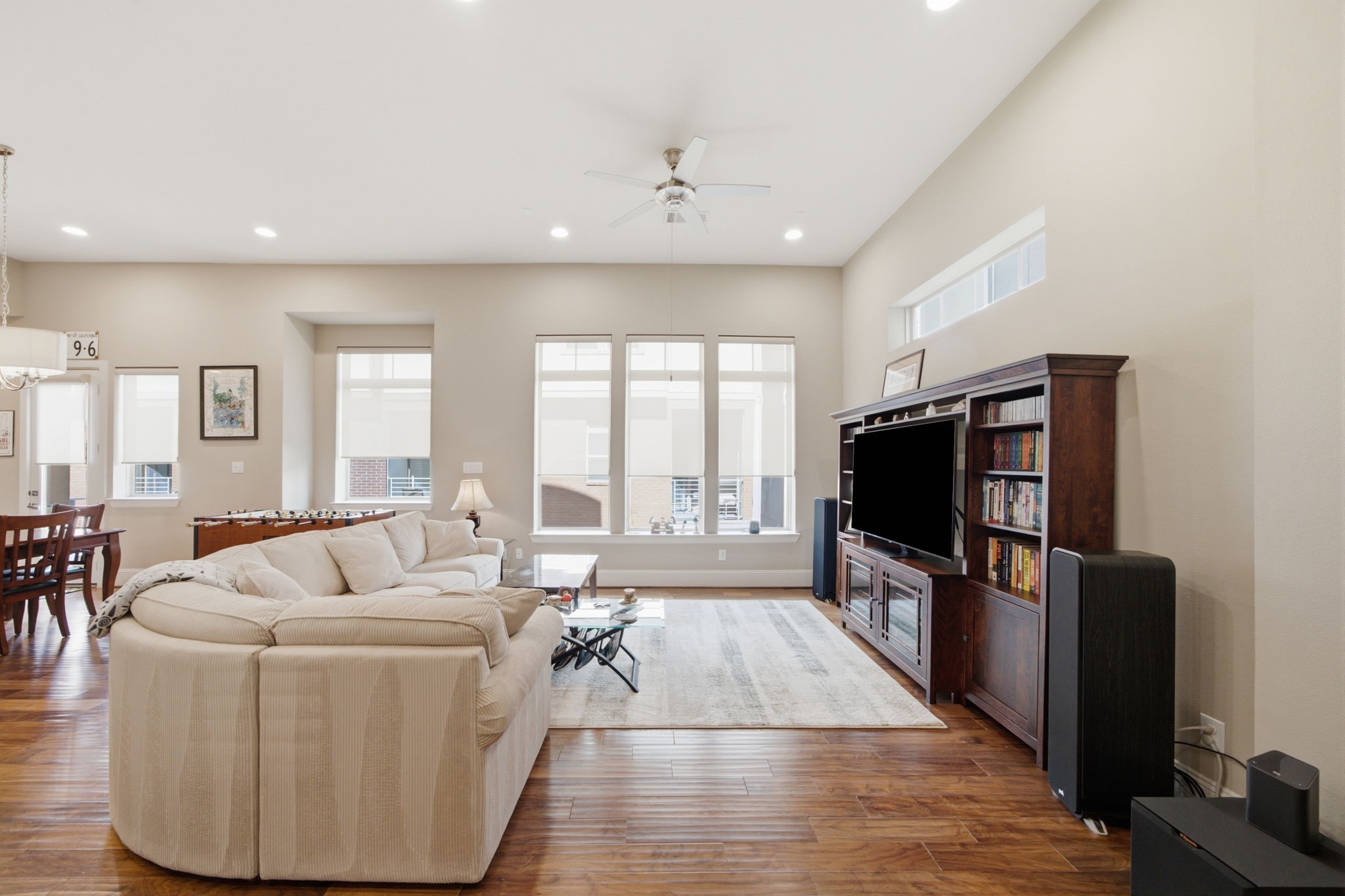 The open-concept design keeps everyone connected while entertaining or relaxing at home.