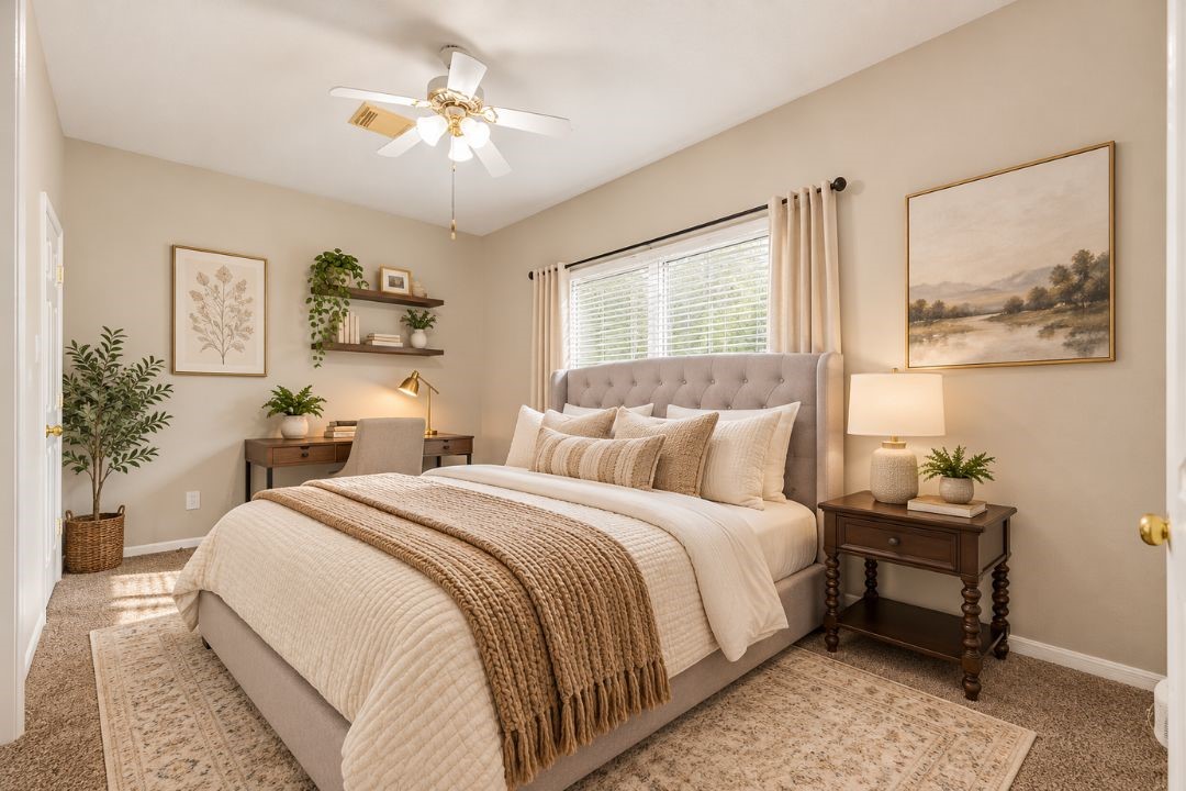 These photos have been virtually staged for illustrative purposes only. Furniture and dcor shown are digitally added and are not included with the property.