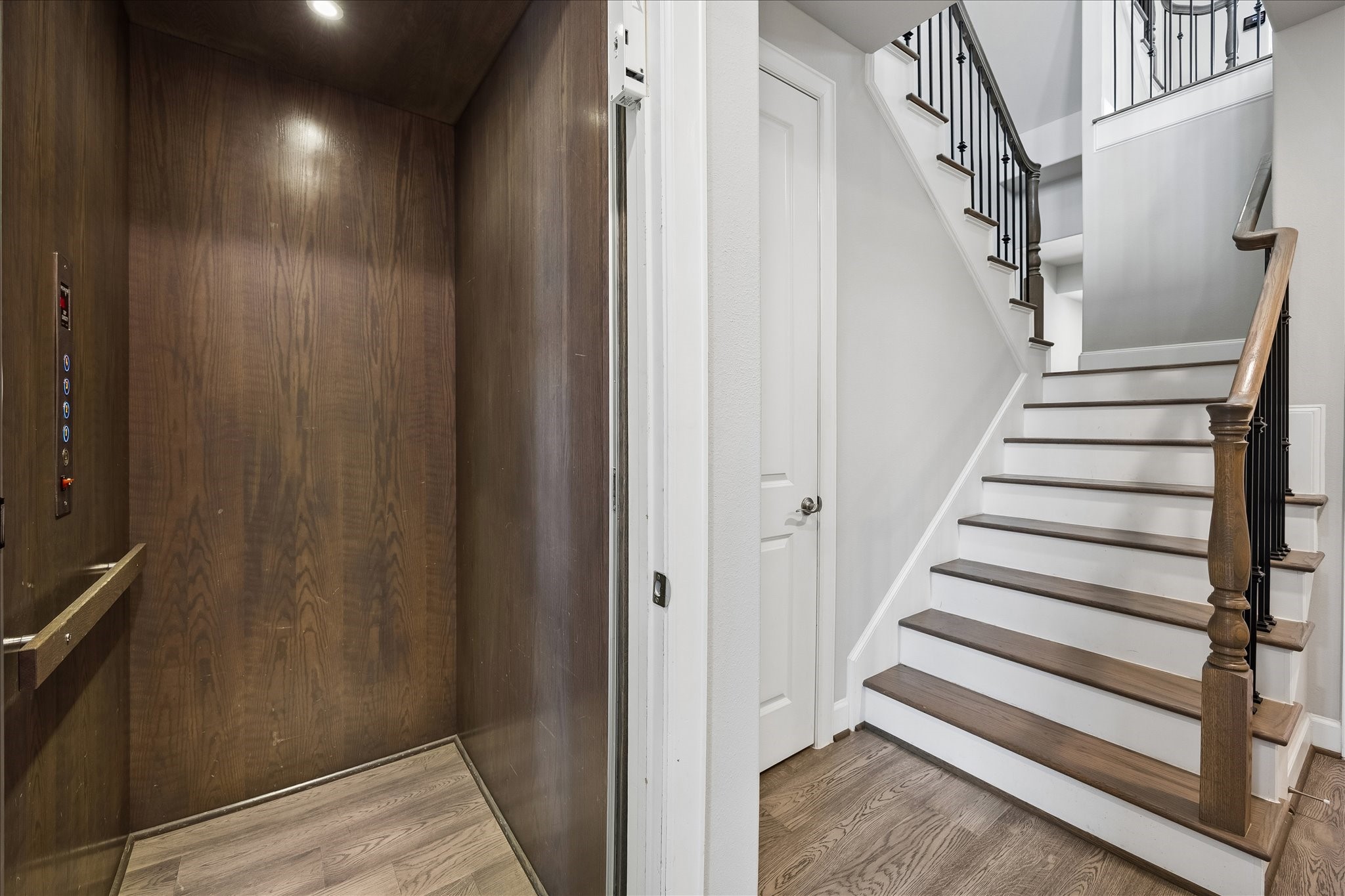 Designed for long-term comfort, the home's elevator makes daily living both practical and sophisticated.