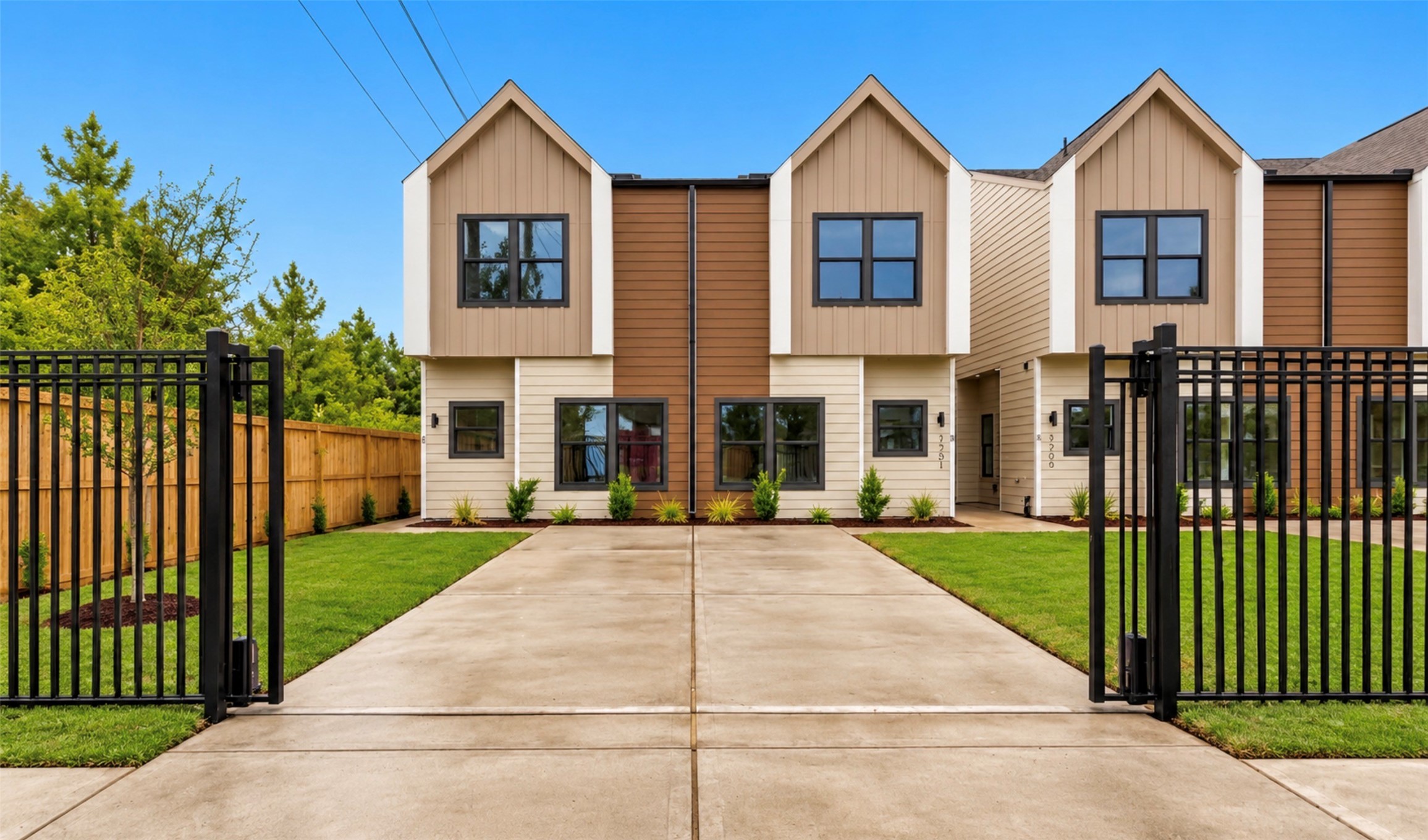 Front entrance of the duplexes that has a privacy gate Front entrance of the duplexes that has a privacy gate