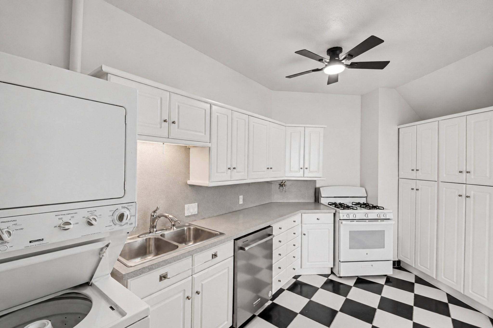 Washer, dryer and refrigerator are included.
