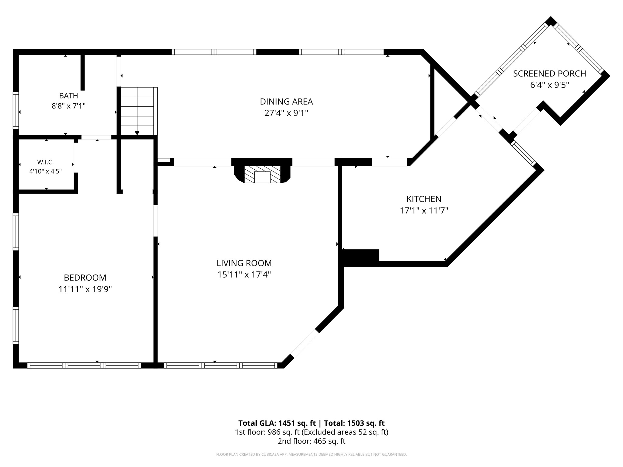 First floor of unit.