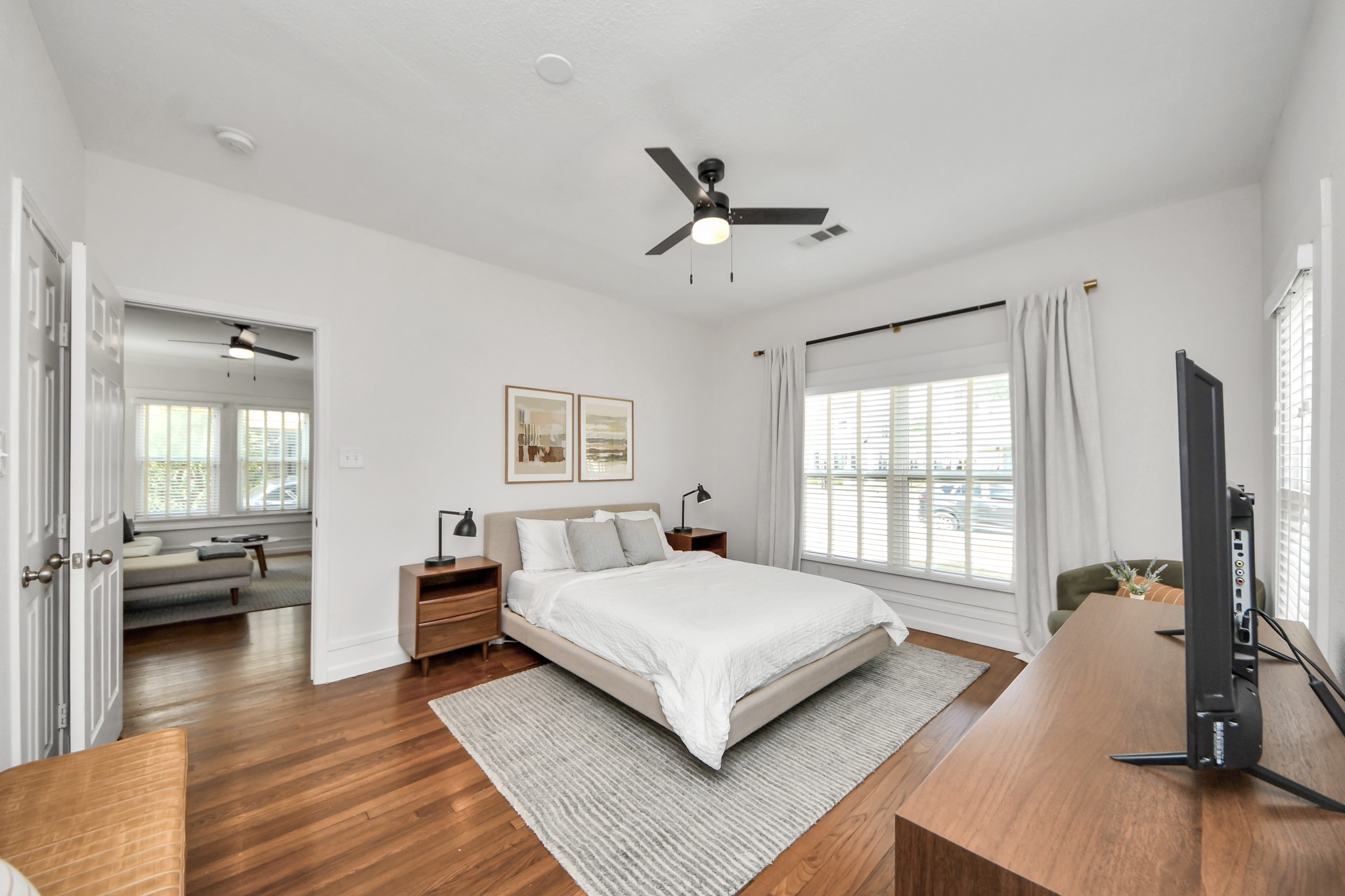 A welcoming primary bedroom offering a comfortable retreat to relax and unwind at the end of the day.