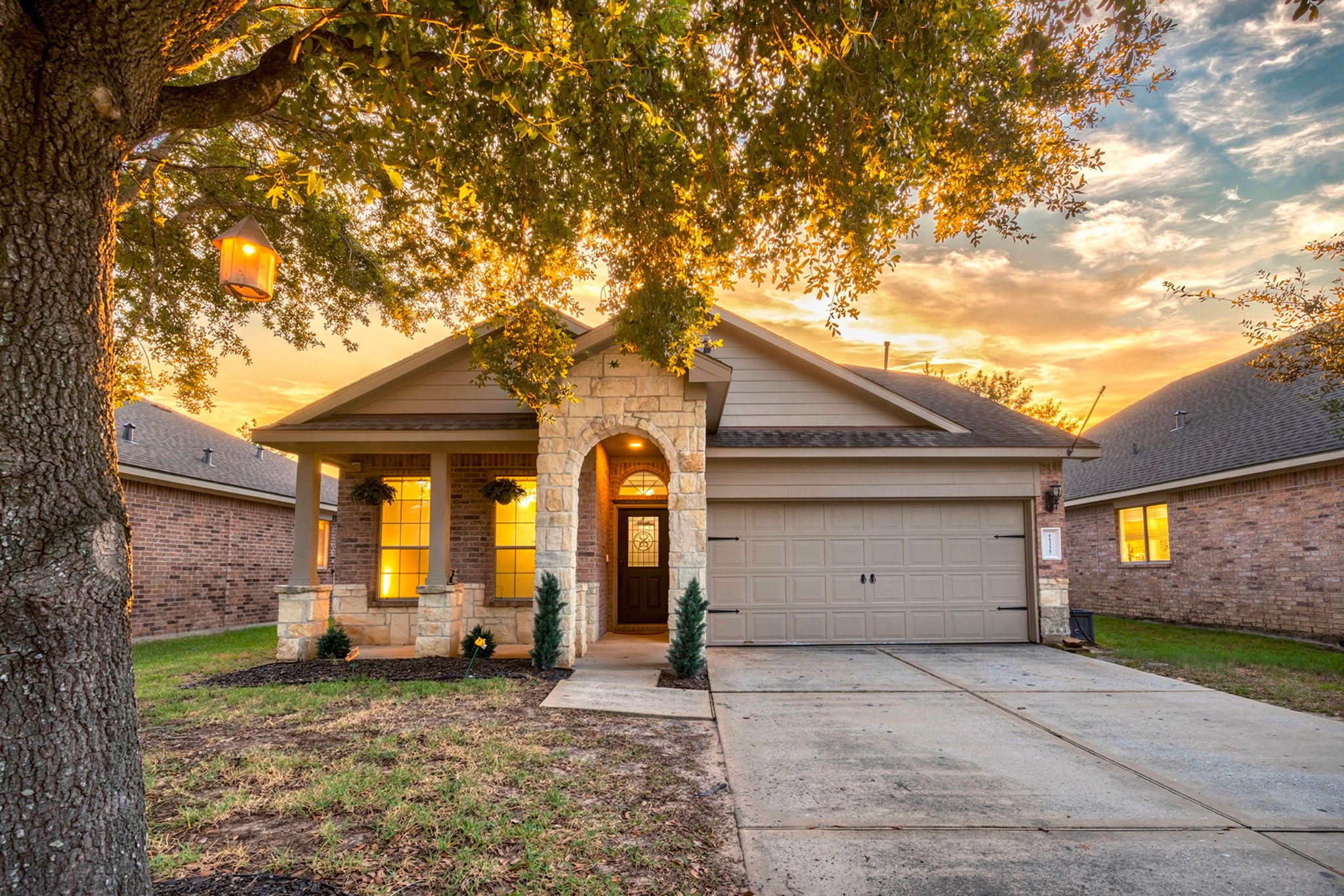 Twilight view of this gorgeous home!