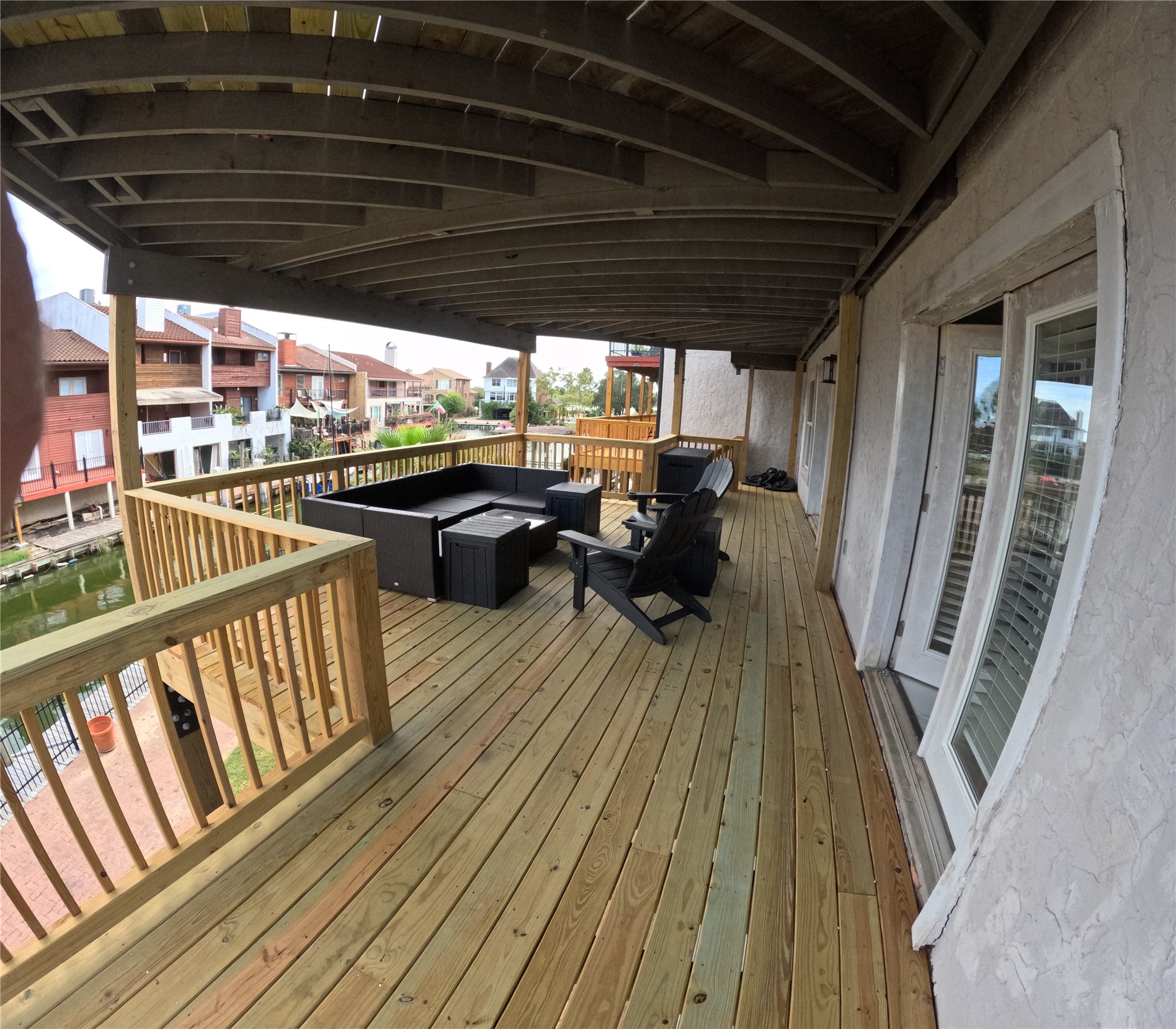 Large outside deck out back on the second floor