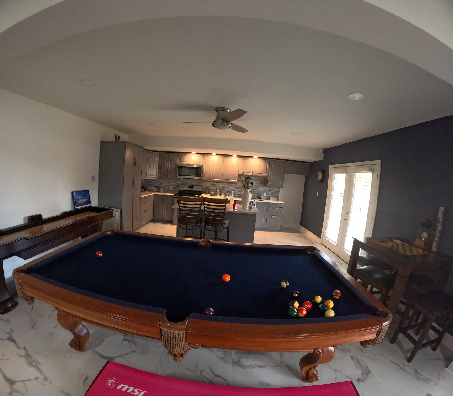 Looking the opposite direction towards the first kitchen on the second floor