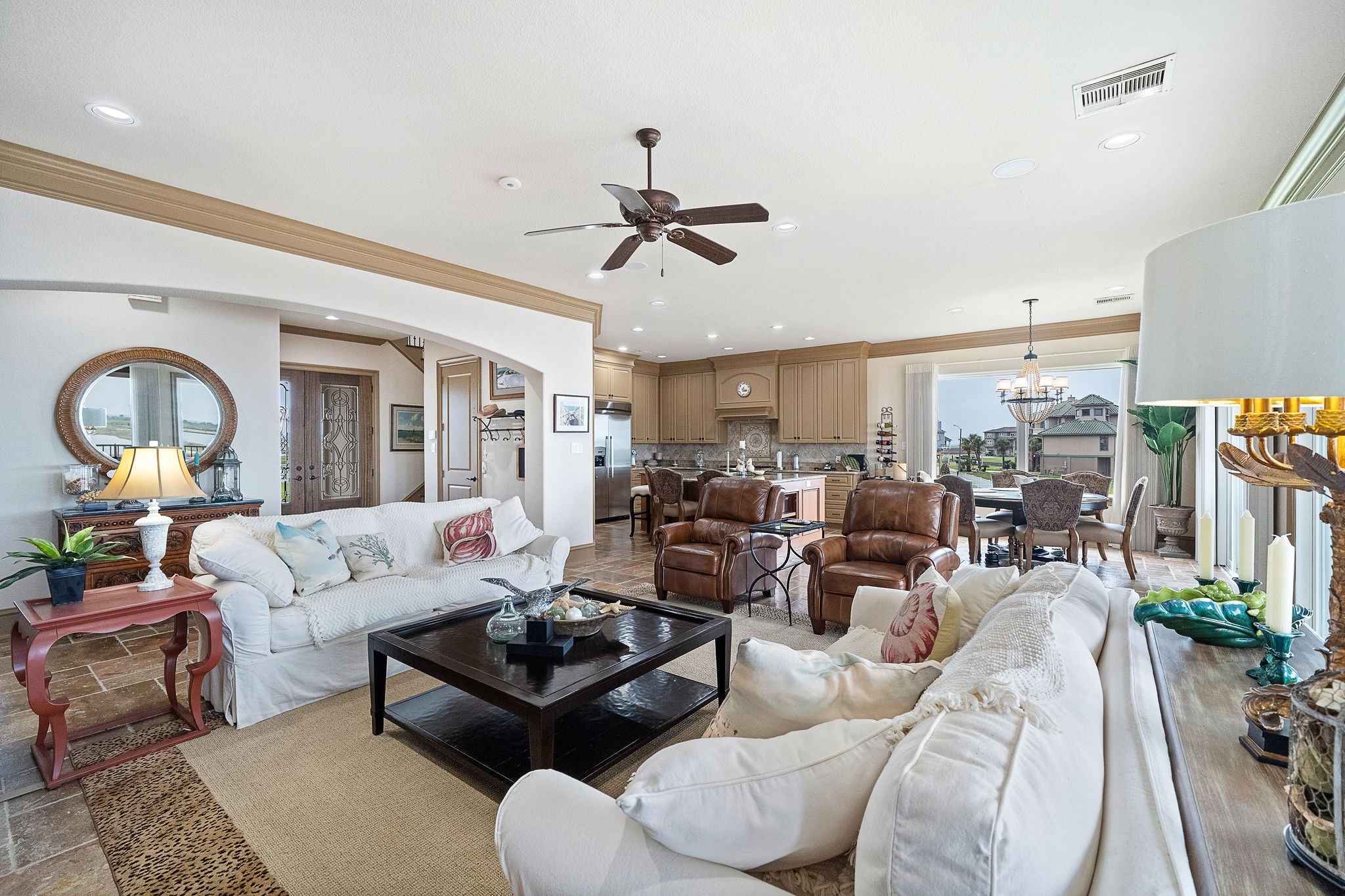 Designed with gatherings in mind, the home provides plenty of space for family and friends to enjoy