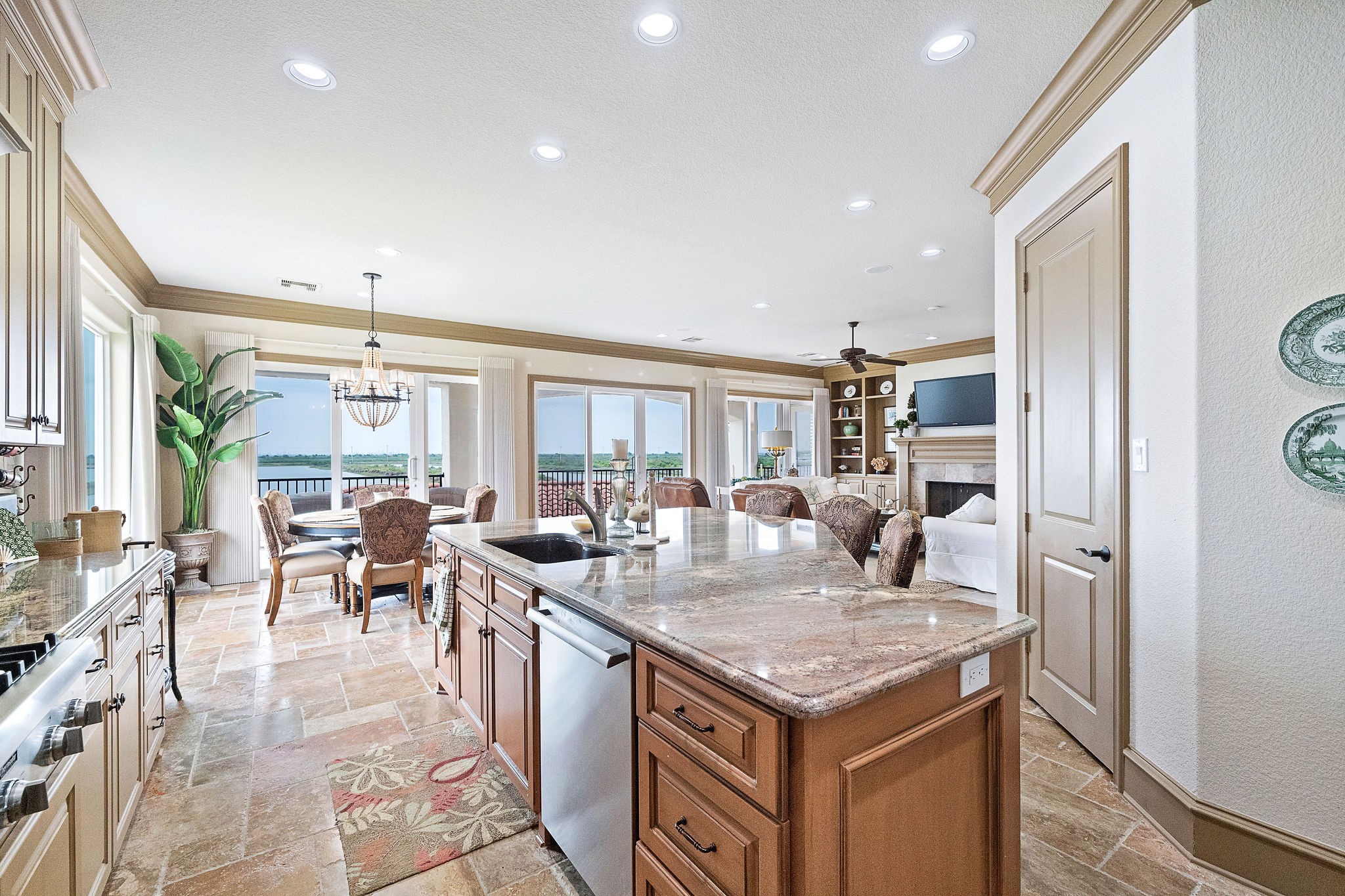 From every angle in this home, the water views are nothing short of spectacular