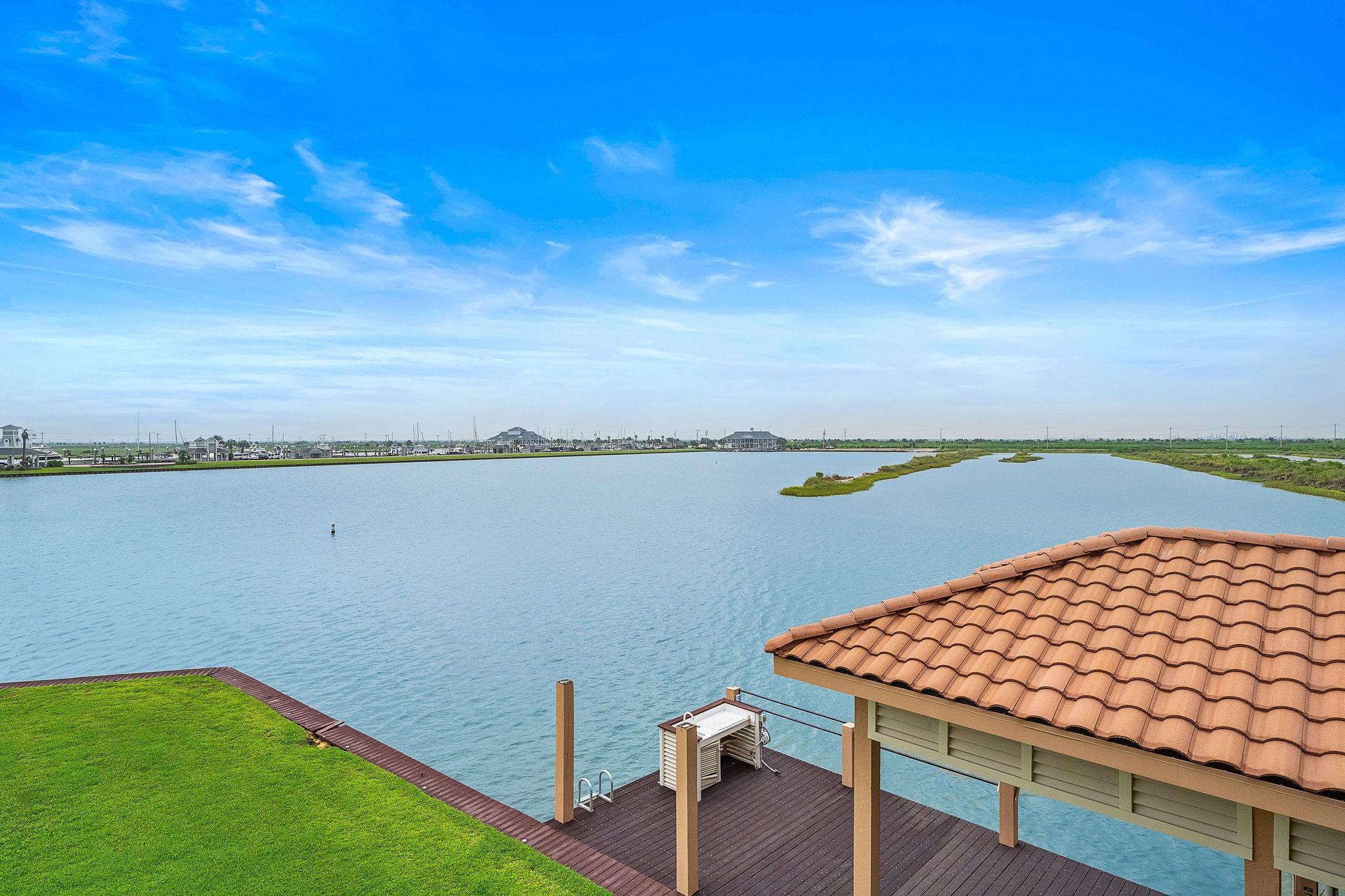 Incredible water views surround the home, offering stunning vistas from every corner