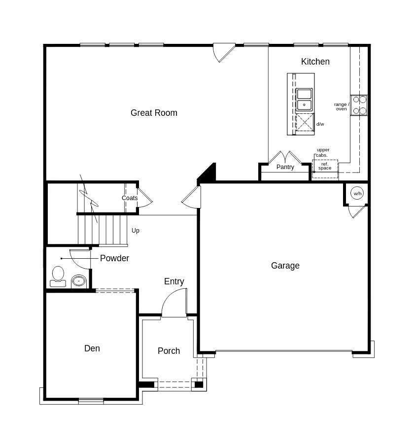This floor plan features 3 bedrooms, 2 full bathrooms, 1 half bath, and over 2,400 square feet of living space.