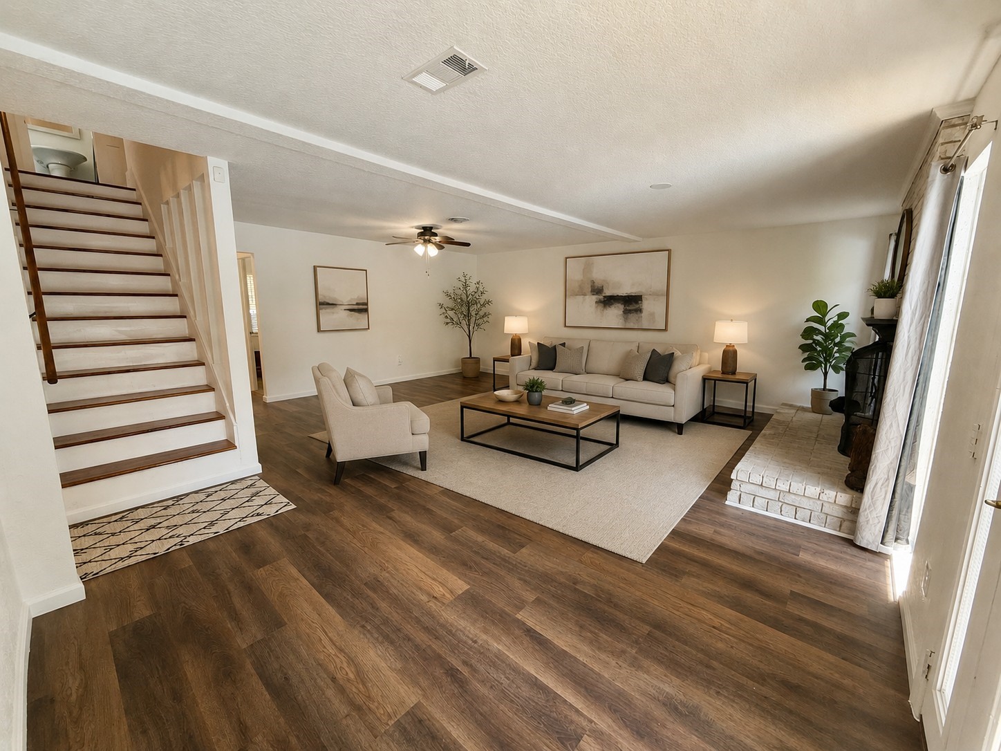 Staged living room
