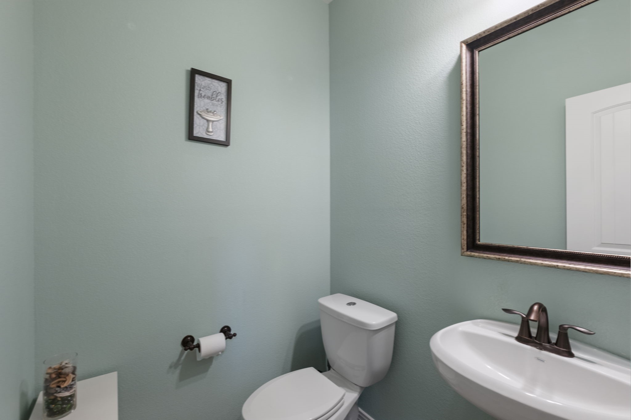 Half bath downstairs.