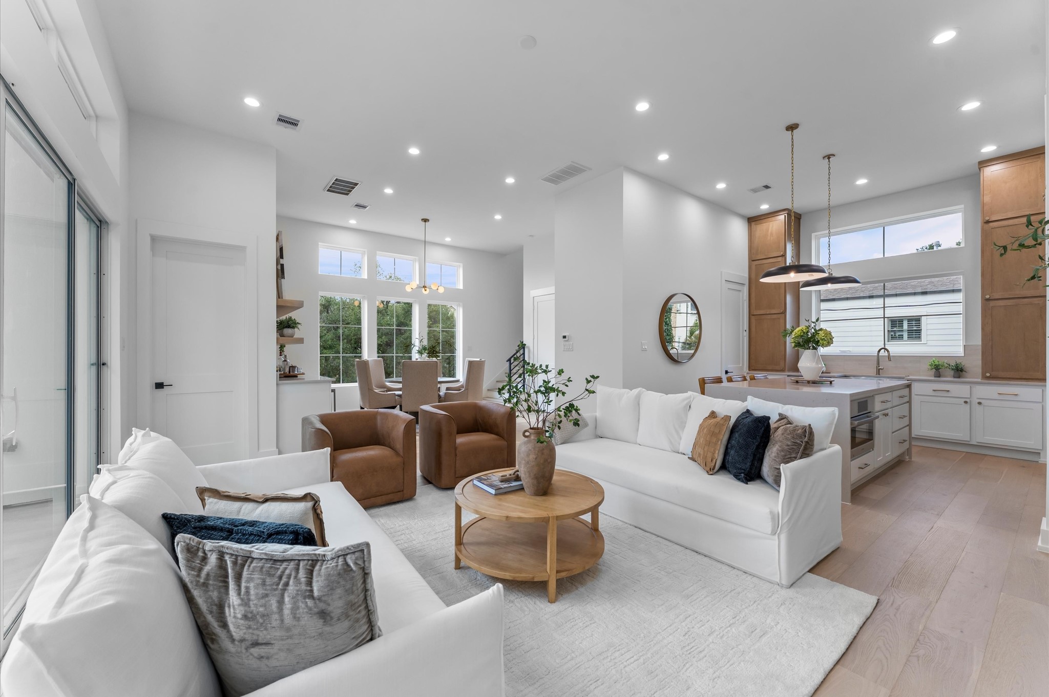 Large second floor living is perfect for entertaining.