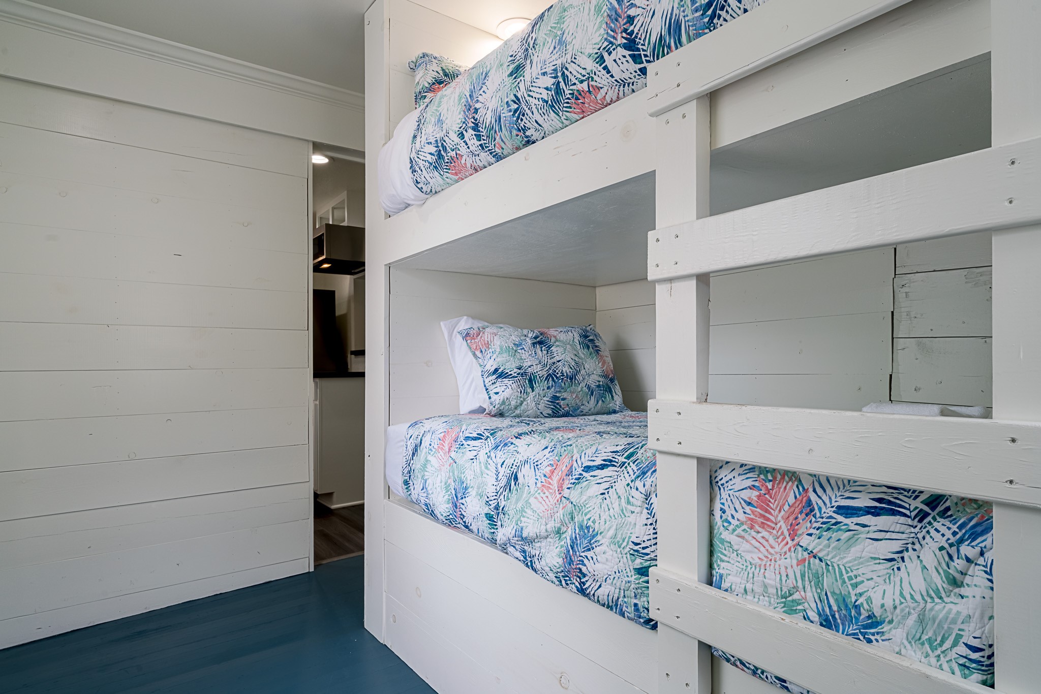 Bedroom four features twin bunk beds
