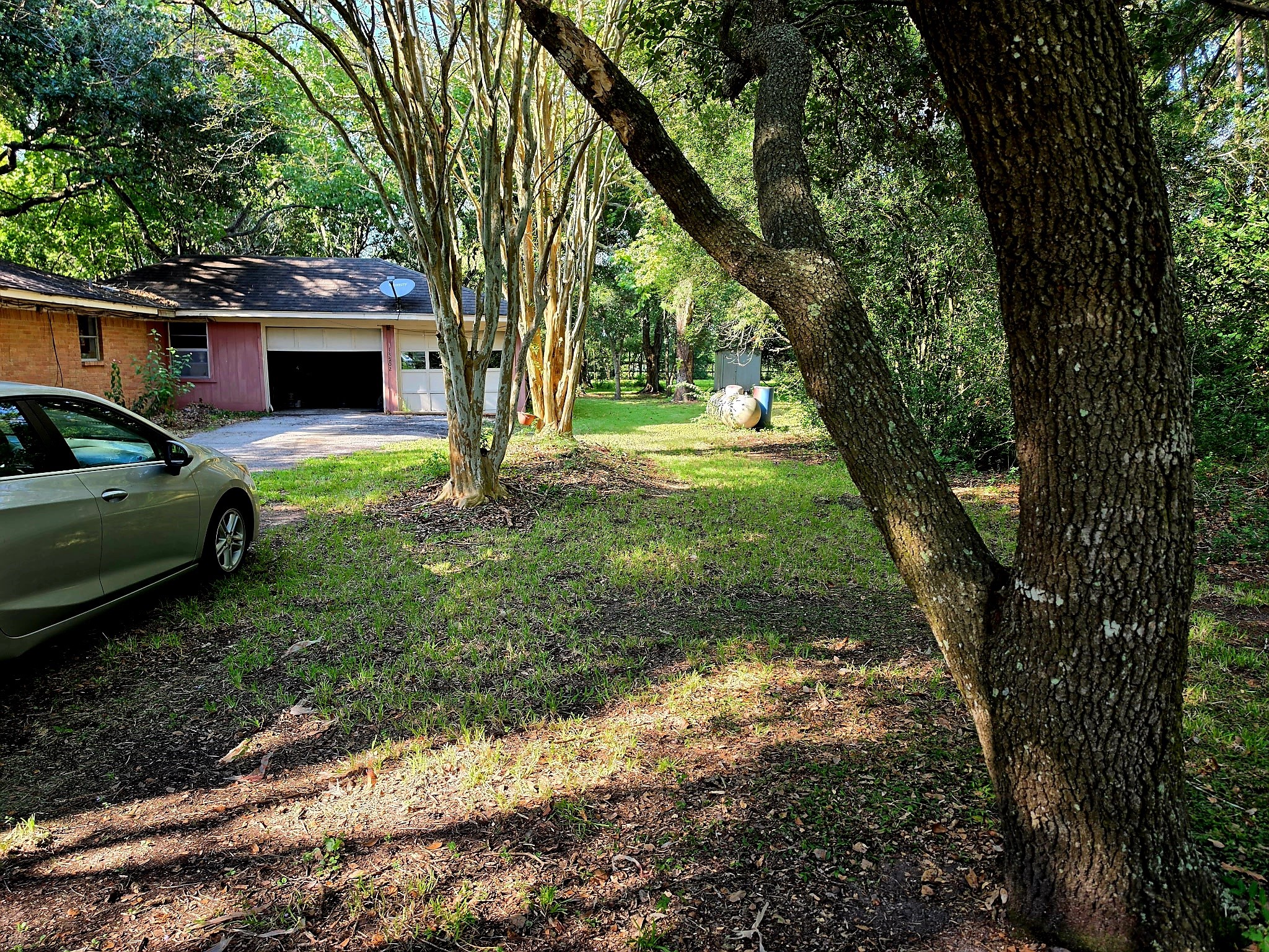 Part of the side yard